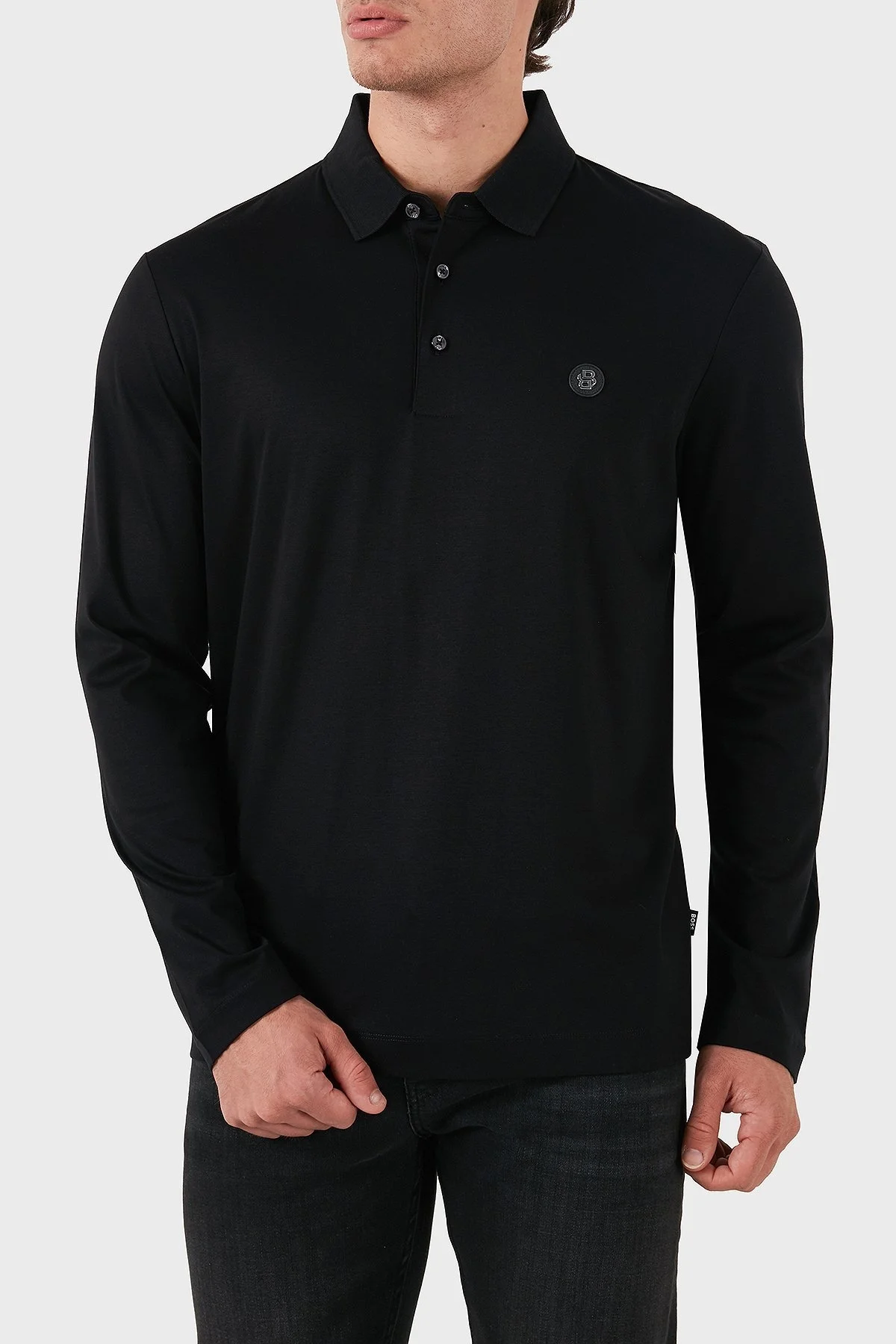 Boss Pamuklu Slim Fit Logolu Erkek Polo Yaka Sweat 50523917 001 SİYAH - 1