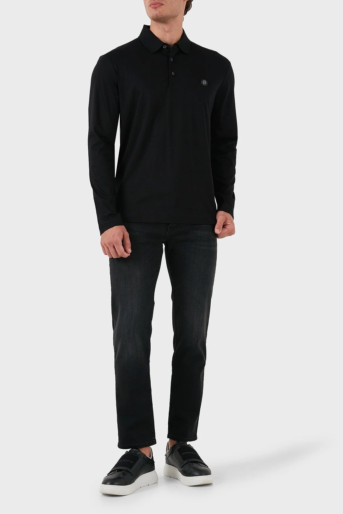 Boss Pamuklu Slim Fit Logolu Erkek Polo Yaka Sweat 50523917 001 SİYAH - 3