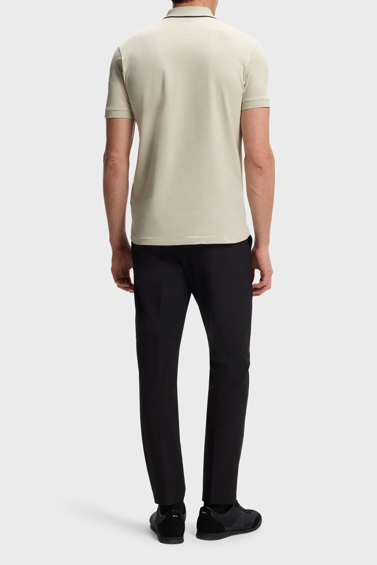 Boss Pamuklu Slim Fit Logolu Fermuarlı Erkek Polo 50555698 272 BEJ - 3