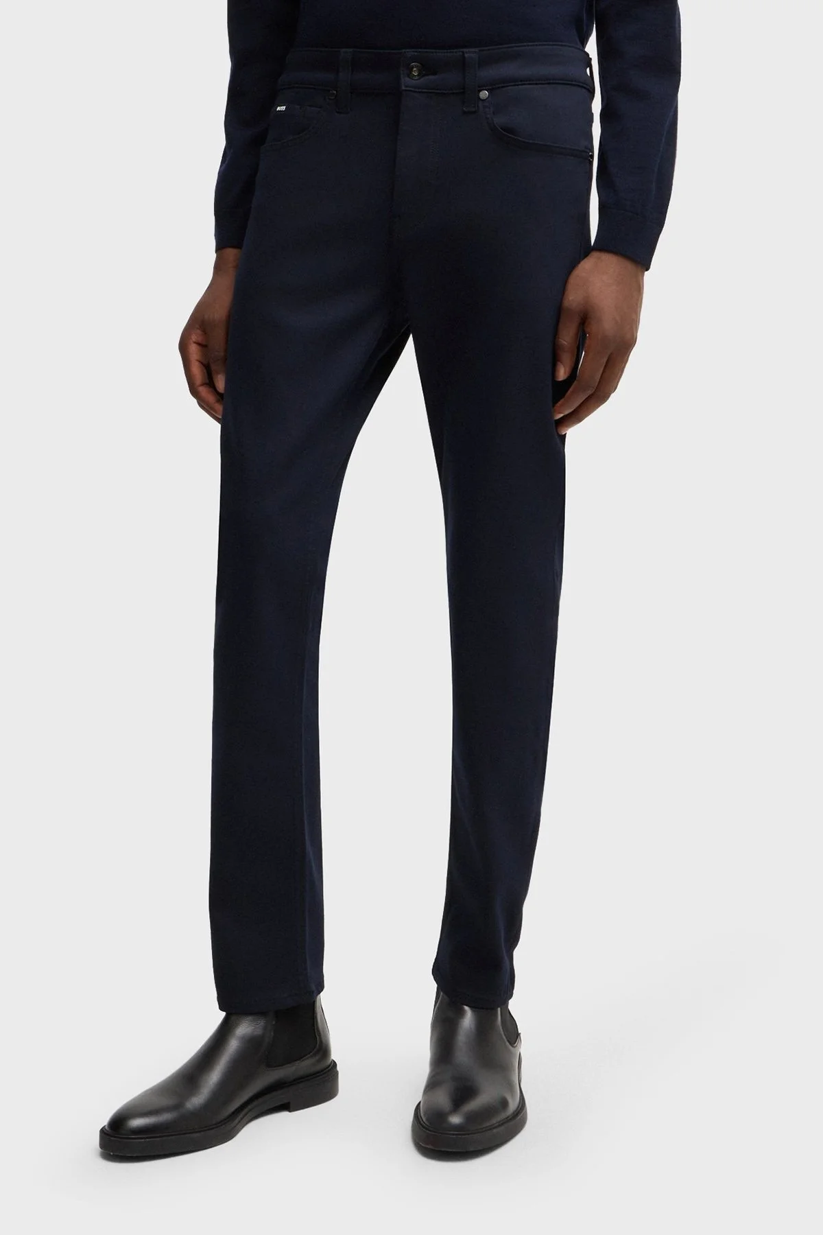 Boss Pamuklu Slim Fit Logolu Normal Bel Dar Paça Jeans Erkek Kot Pantolon 50528667 404 LACİVERT - 1