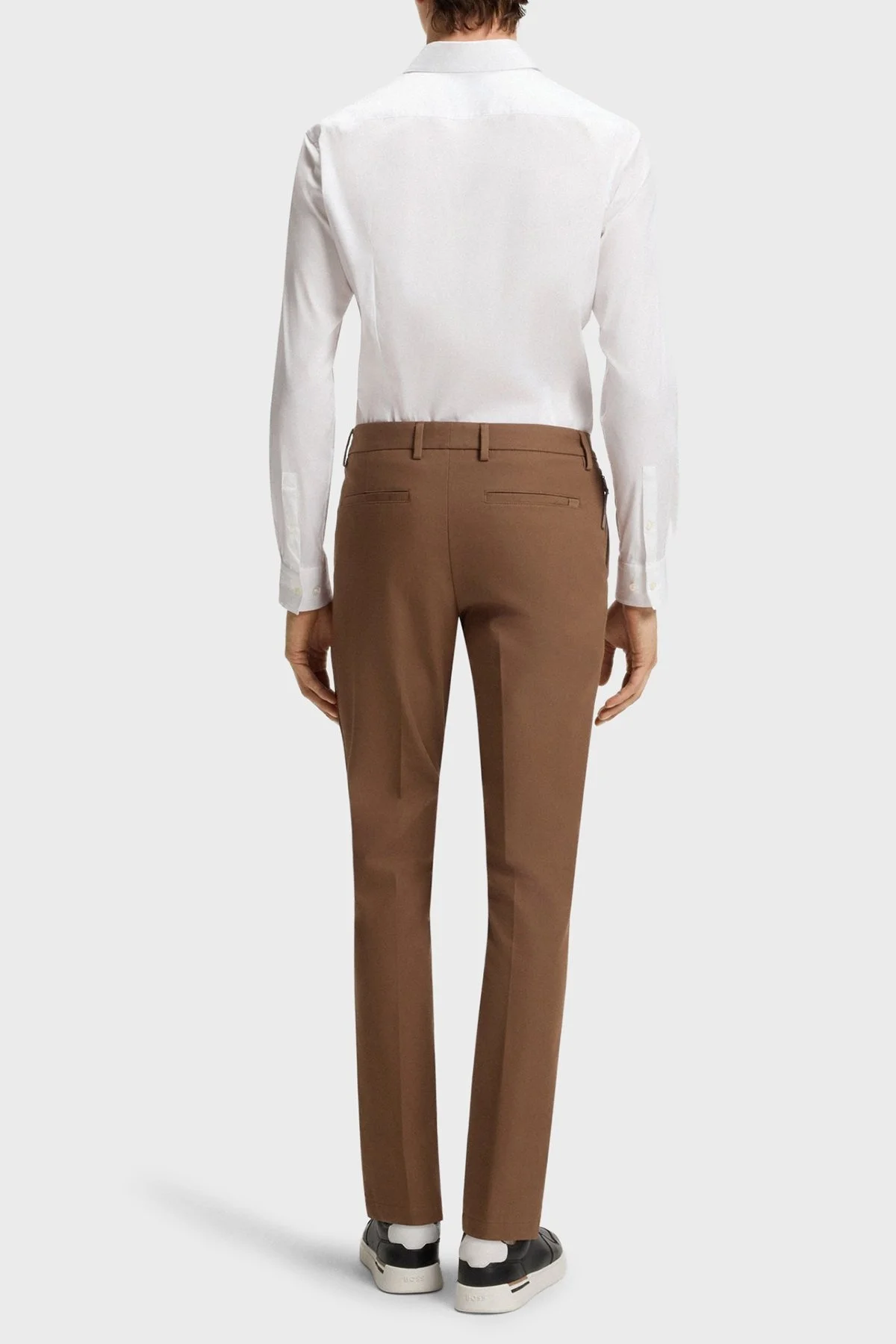 Boss Pamuklu Slim Fit Normal Bel Dar Paça Chino Erkek Pantolon 50543945 217 KAHVE - 3