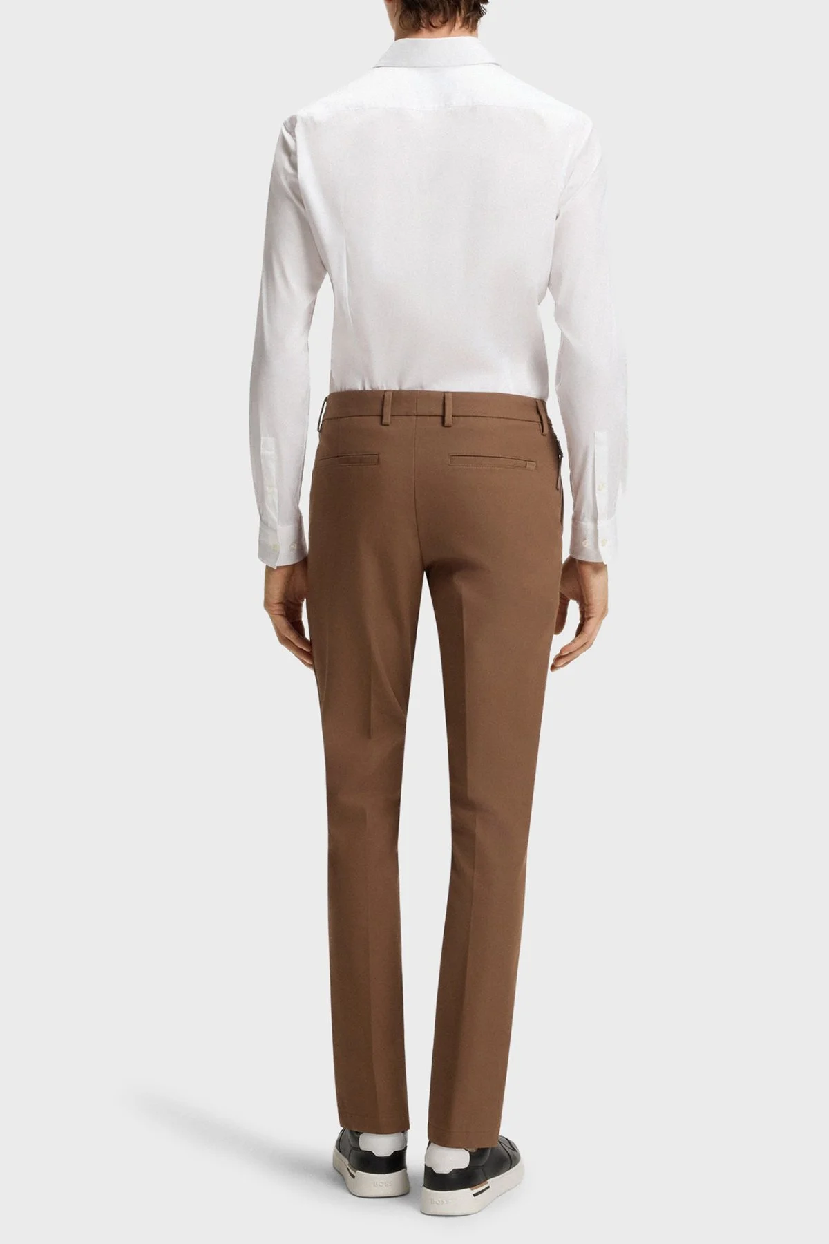 Boss Pamuklu Slim Fit Normal Bel Dar Paça Chino Erkek Pantolon 50543945 217 KAHVE - 3