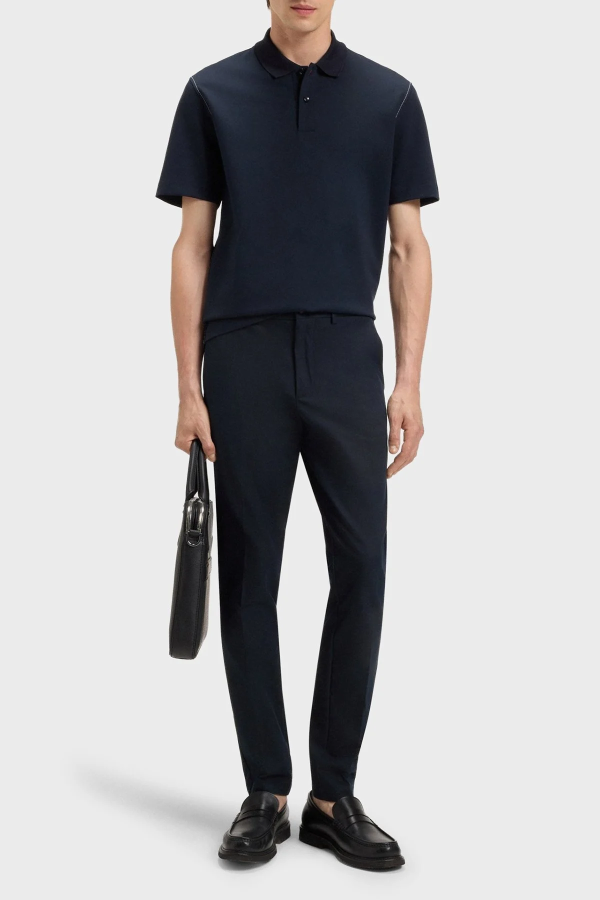 Boss Pamuklu Slim Fit Normal Bel Dar Paça Chino Erkek Pantolon 50543945 404 LACİVERT - 1