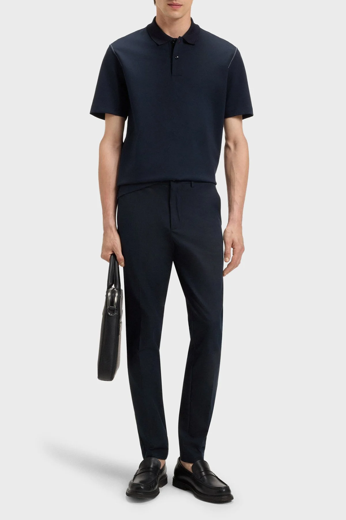 Boss Pamuklu Slim Fit Normal Bel Dar Paça Chino Erkek Pantolon 50543945 404 LACİVERT - 1