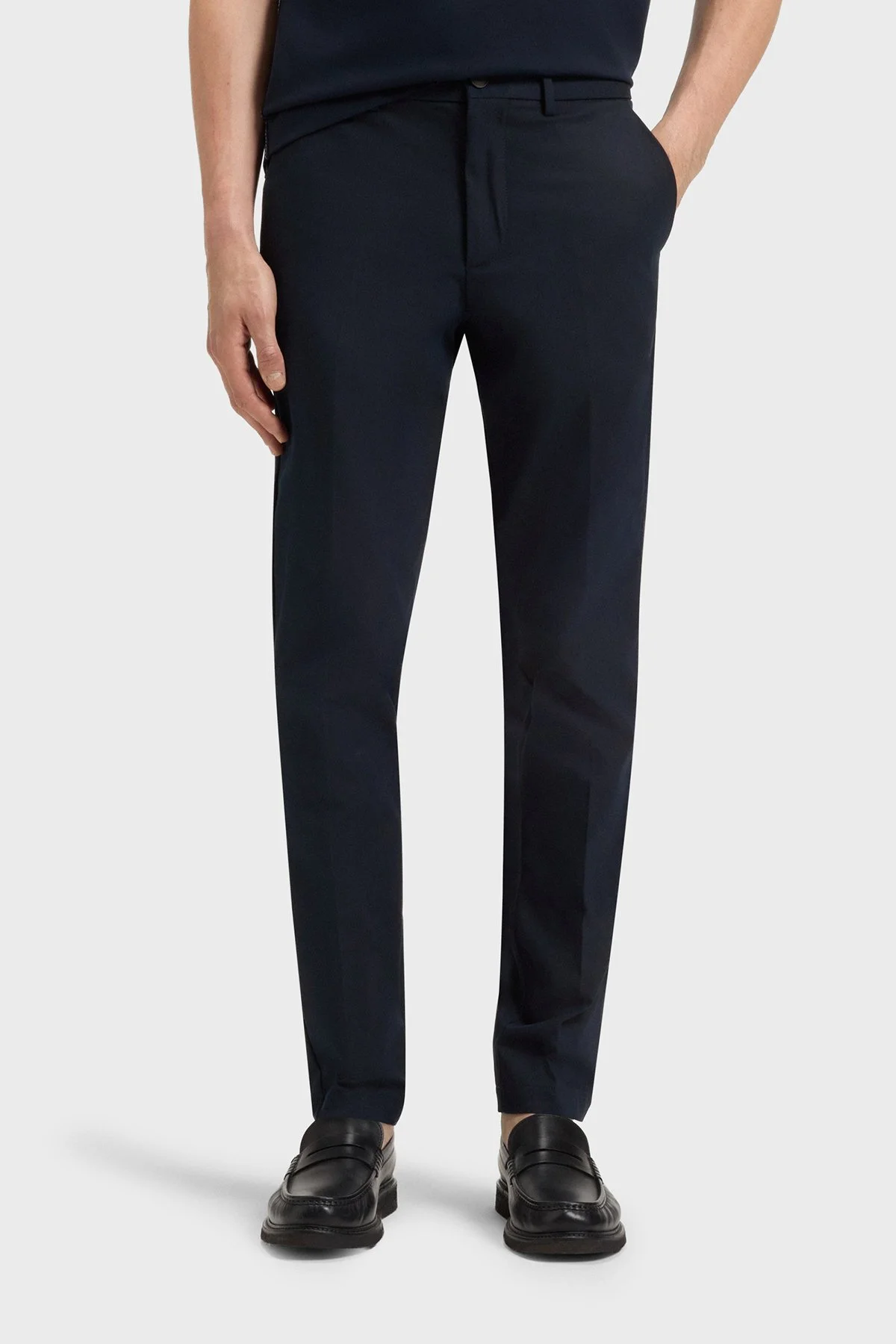 Boss Pamuklu Slim Fit Normal Bel Dar Paça Chino Erkek Pantolon 50543945 404 LACİVERT - 2
