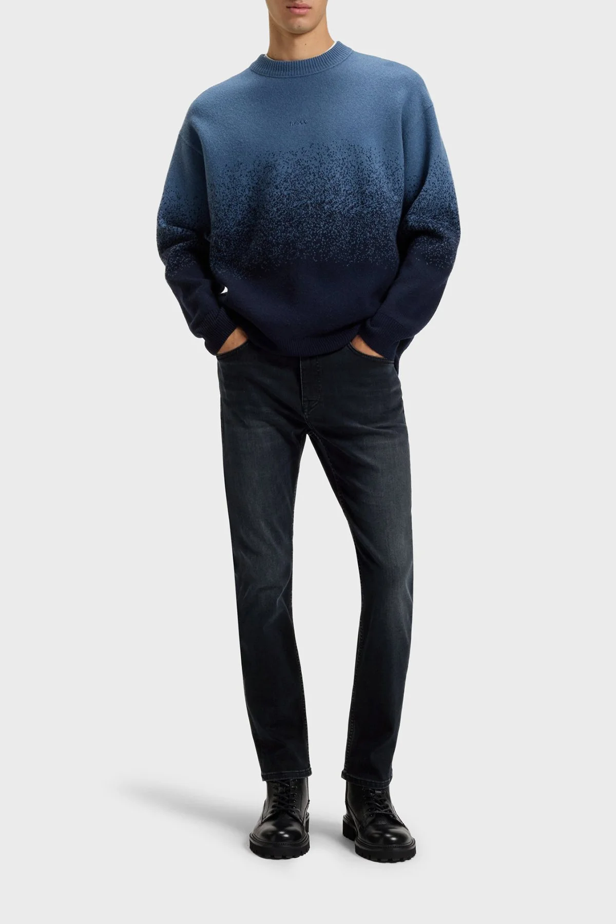 Boss Pamuklu Slim Fit Normal Bel Dar Paça Erkek Kot Pantolon 50549503 405 LACİVERT - 2