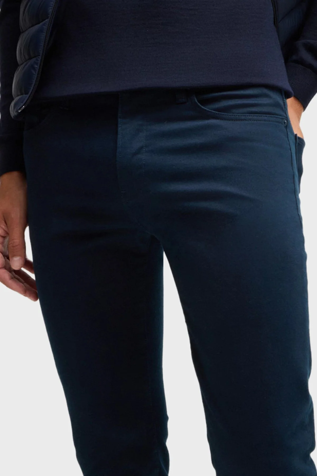 Boss Pamuklu Slim Fit Normal Bel Dar Paça Erkek Pantolon 50524431 404 LACİVERT - 4