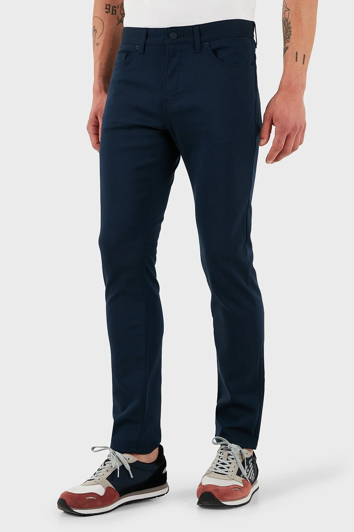 Boss Pamuklu Slim Fit Normal Bel Dar Paça Erkek Pantolon 50534905 404 LACİVERT - 4