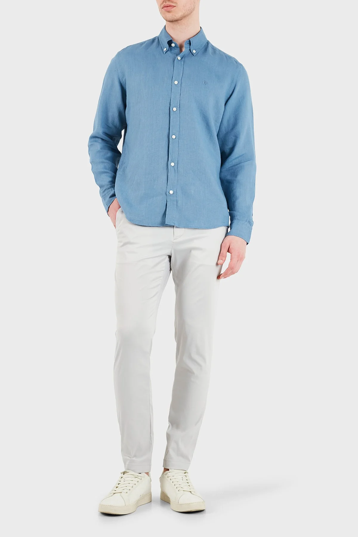 Boss Pamuklu Slim Fit Normal Bel Dar Paça Erkek Pantolon 50553841 068 GRİ - 2
