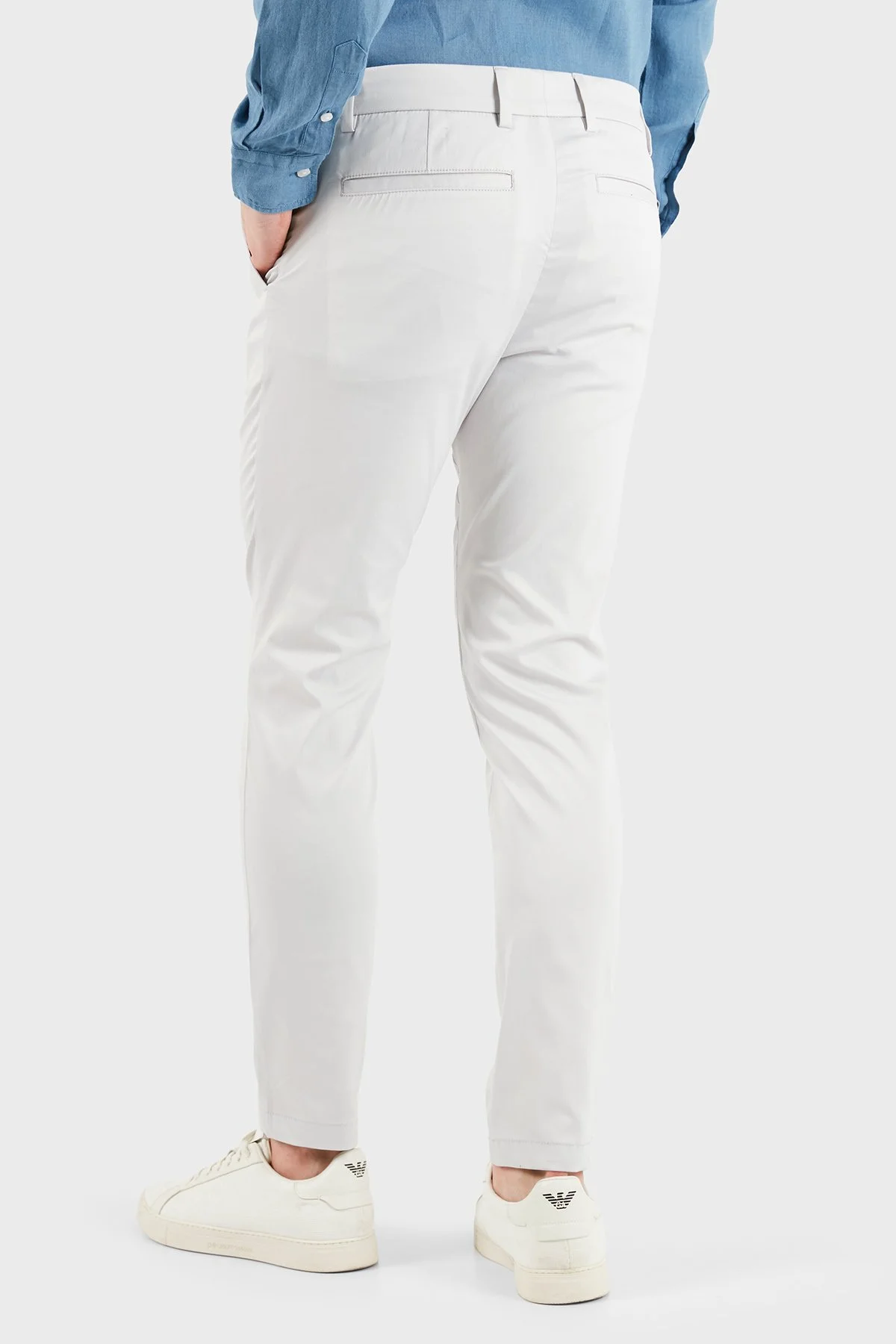 Boss Pamuklu Slim Fit Normal Bel Dar Paça Erkek Pantolon 50553841 068 GRİ - 3