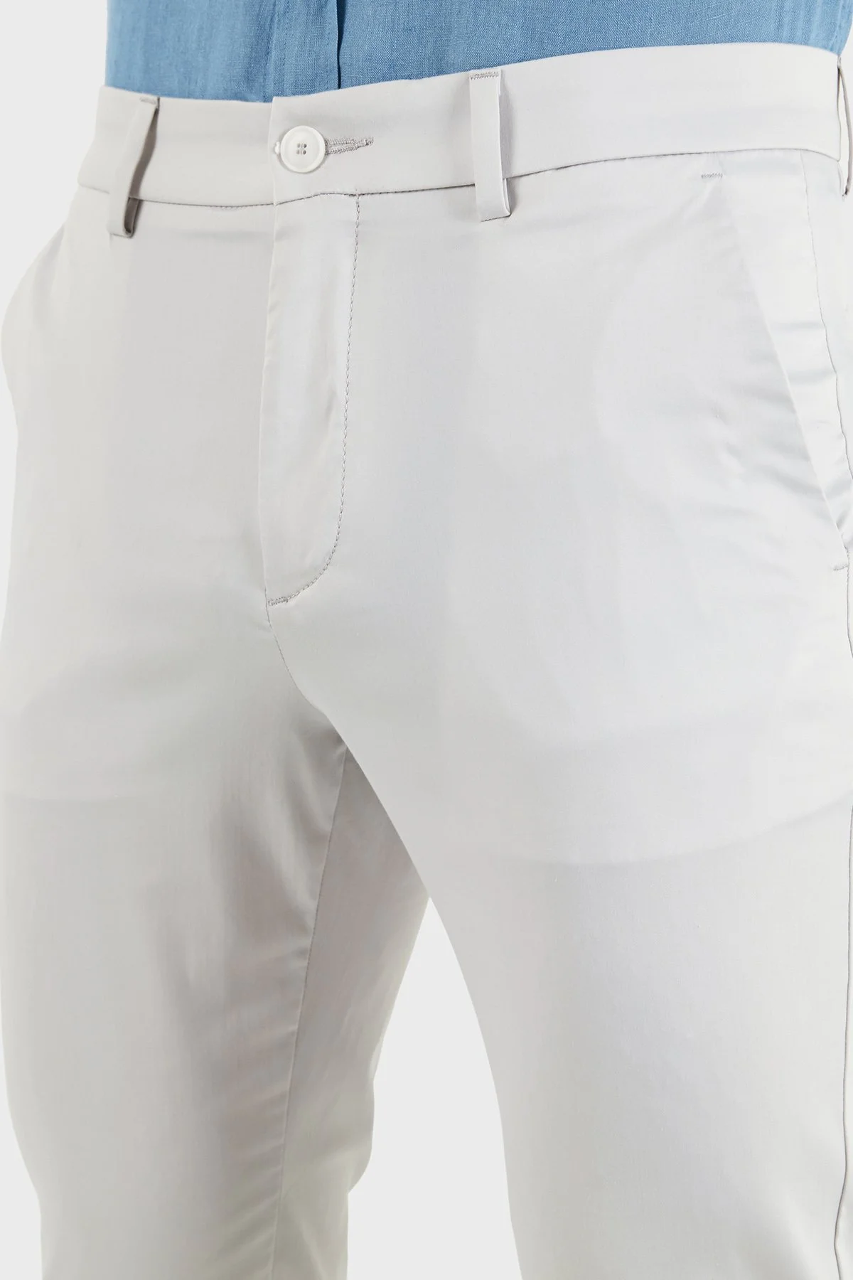 Boss Pamuklu Slim Fit Normal Bel Dar Paça Erkek Pantolon 50553841 068 GRİ - 7