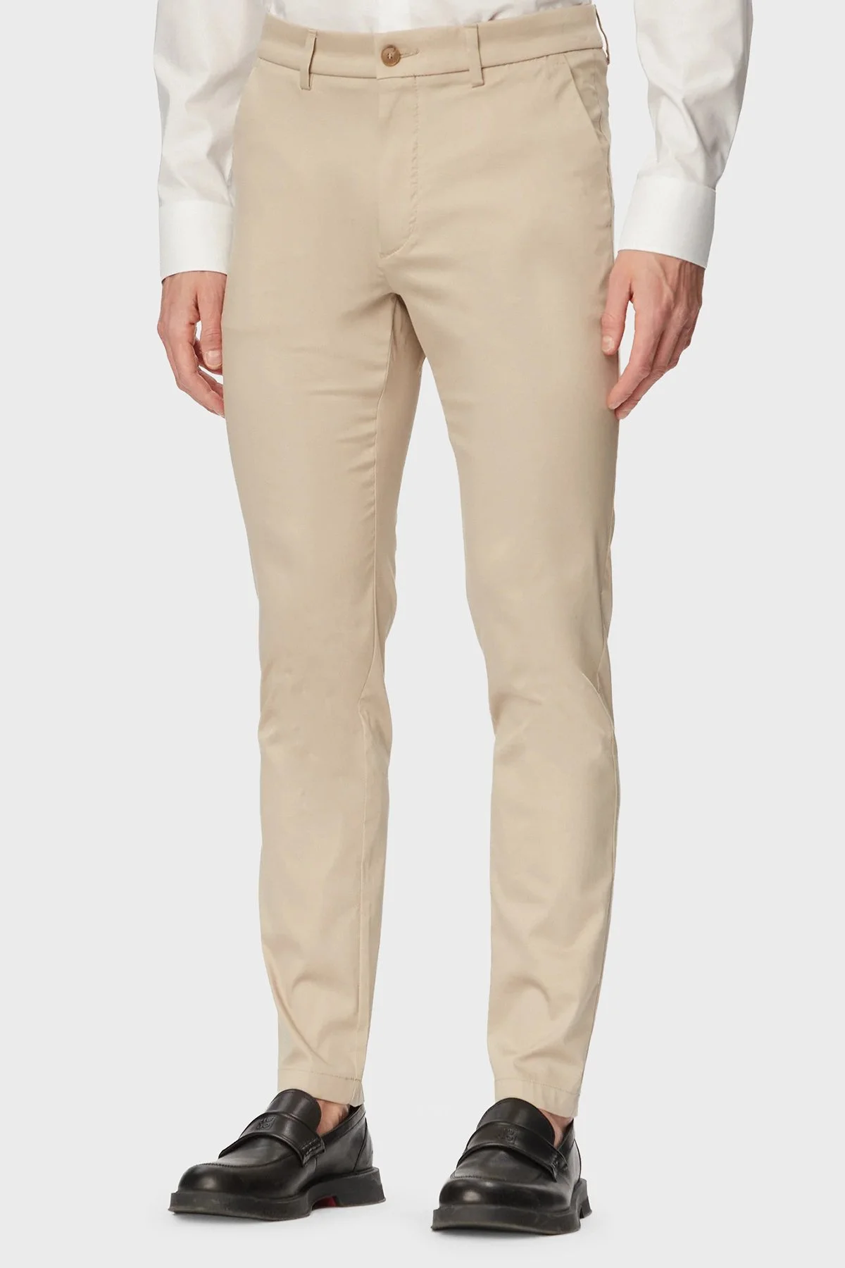 Boss Pamuklu Slim Fit Normal Bel Dar Paça Erkek Pantolon 50553841 286 BEJ - 1