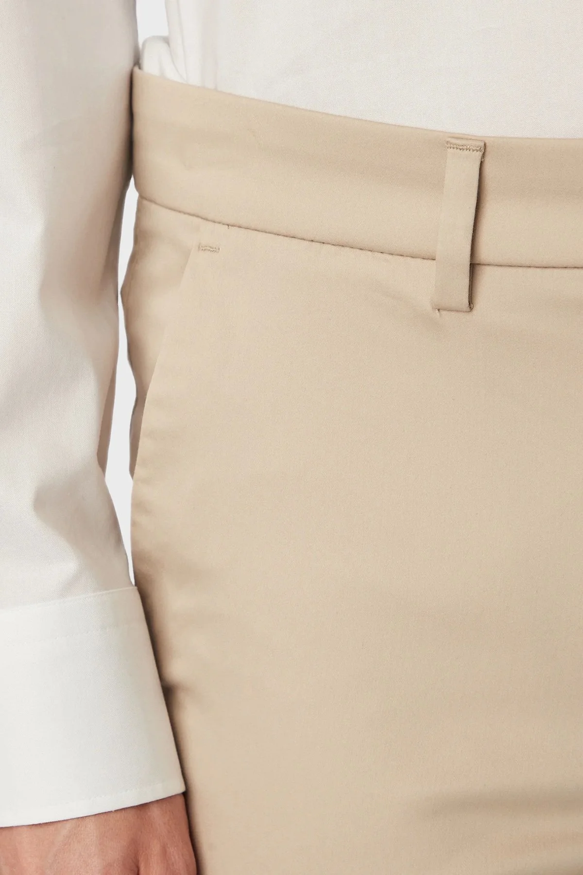 Boss Pamuklu Slim Fit Normal Bel Dar Paça Erkek Pantolon 50553841 286 BEJ - 4