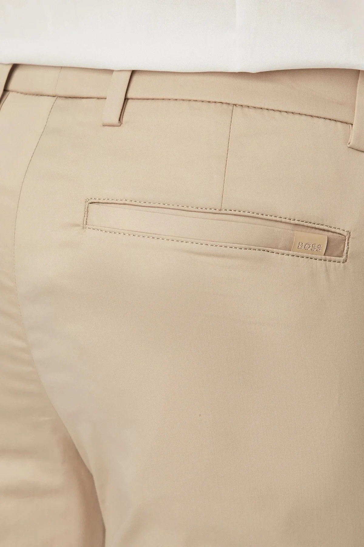 Boss Pamuklu Slim Fit Normal Bel Dar Paça Erkek Pantolon 50553841 286 BEJ - 5