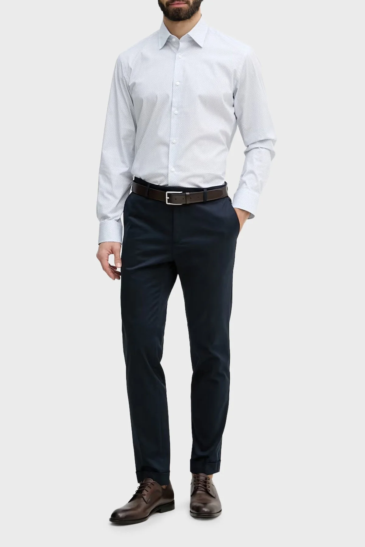 Boss Pamuklu Slim Fit Normal Bel Dar Paça Erkek Pantolon 50561572 404 LACİVERT - 2