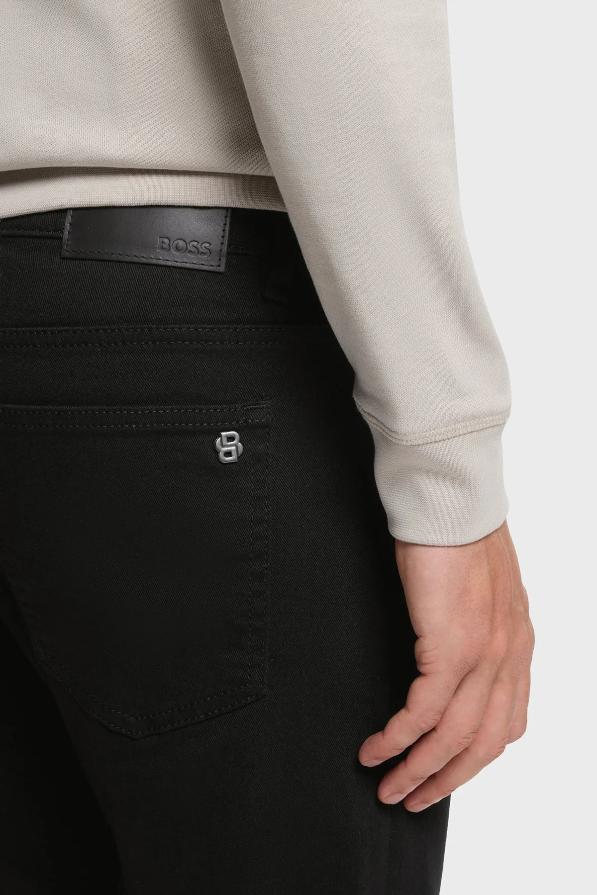 Boss Pamuklu Slim Fit Normal Bel Dar Paça Jeans Erkek Kot Pantolon 50521261 003 SİYAH - 4