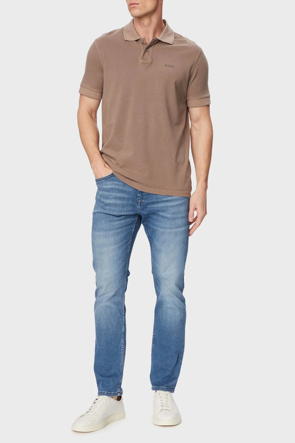 Boss Pamuklu Slim Fit Normal Bel Dar Paça Jeans Erkek Kot Pantolon 50556882 422 LACİVERT - 2