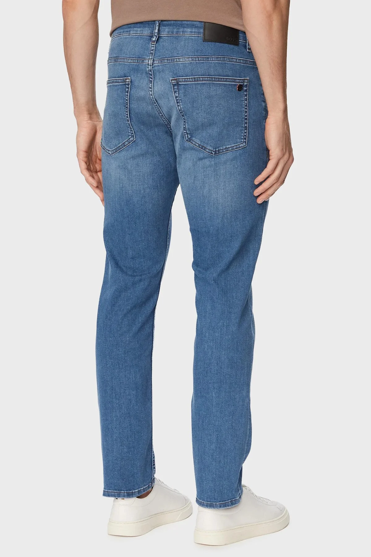 Boss Pamuklu Slim Fit Normal Bel Dar Paça Jeans Erkek Kot Pantolon 50556882 422 LACİVERT - 3