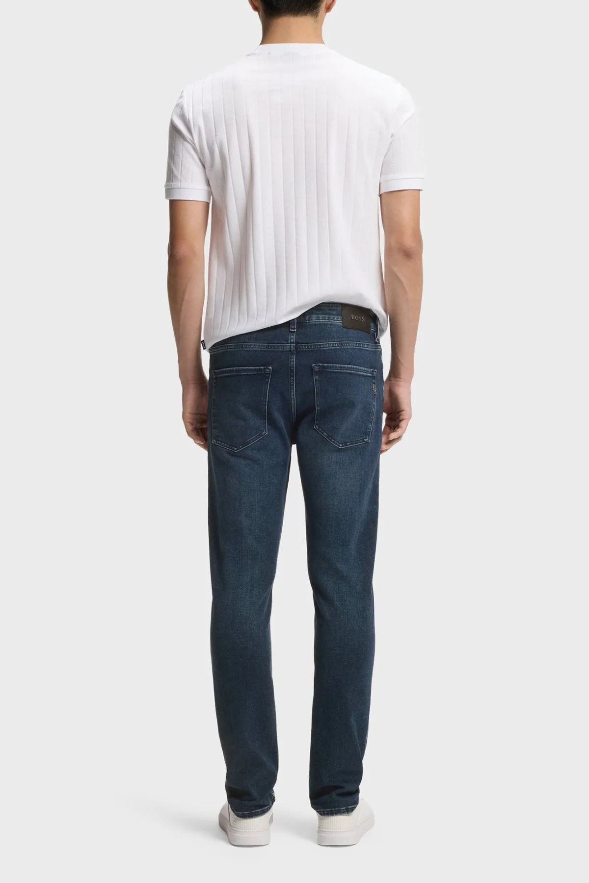 Boss Pamuklu Slim Fit Normal Bel Dar Paça Jeans Erkek Kot Pantolon 50557490 411 LACİVERT - 3