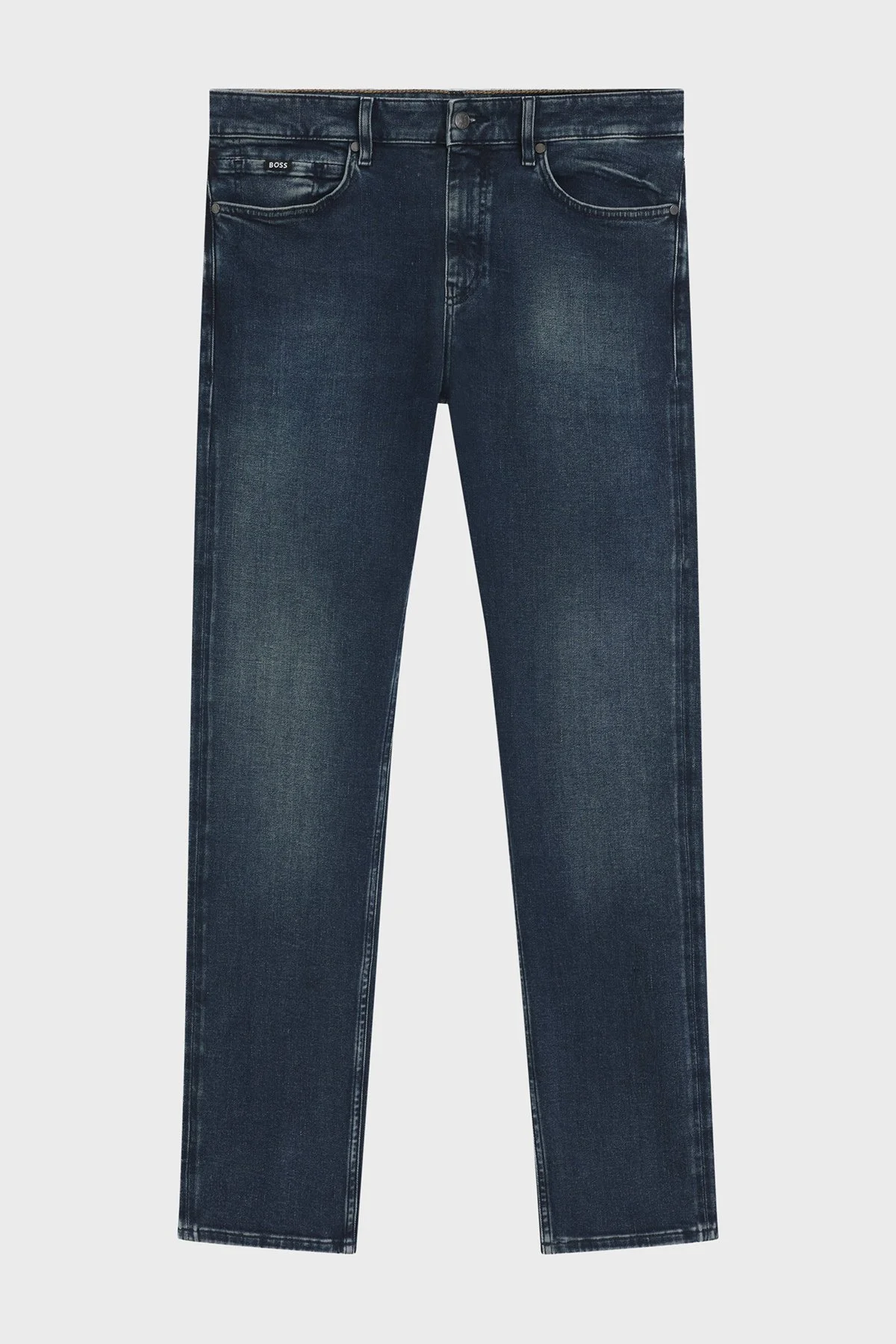 Boss Pamuklu Slim Fit Normal Bel Dar Paça Jeans Erkek Kot Pantolon 50557490 411 LACİVERT - 5