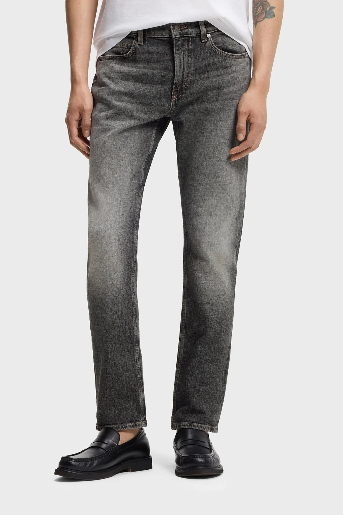 Boss Pamuklu Slim Fit Normal Bel Dar Paça Jeans Erkek Kot Pantolon 50557508 007 SİYAH - 1