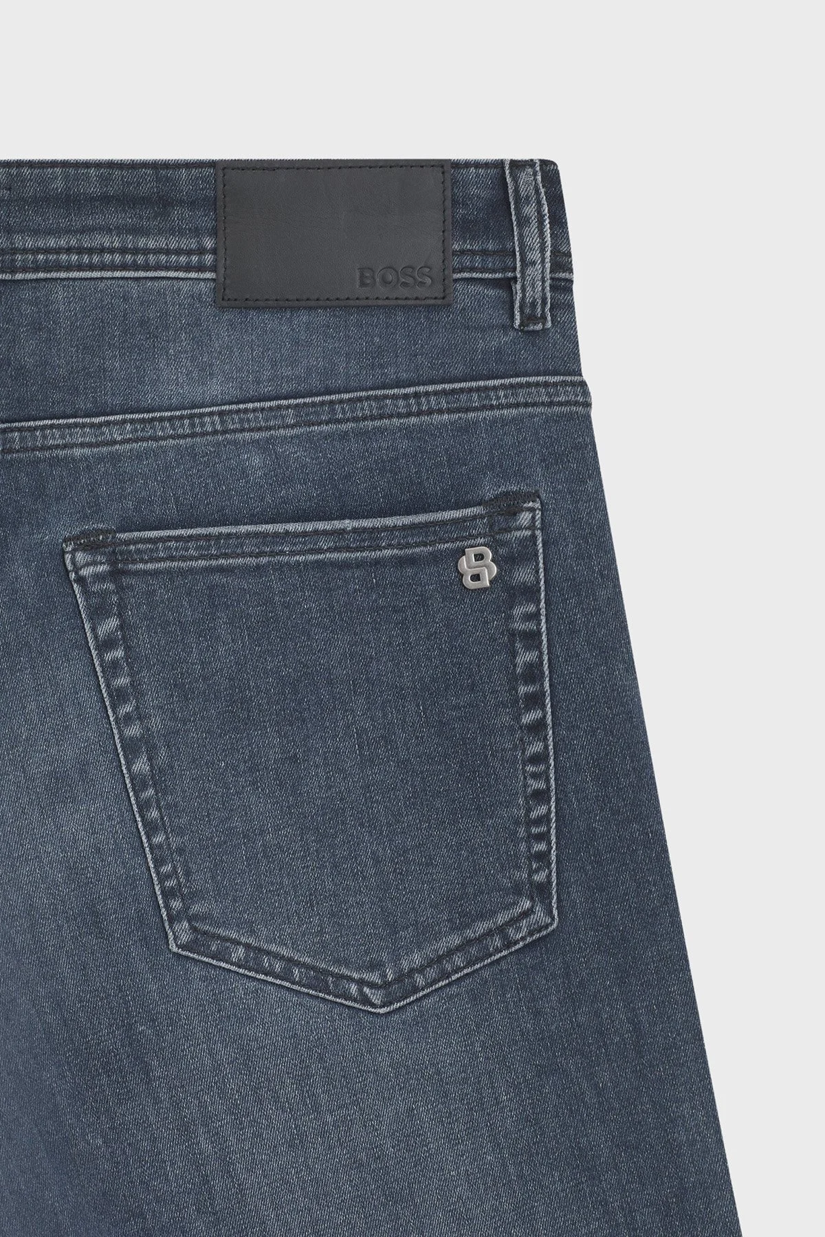 Boss Pamuklu Slim Fit Normal Bel Dar Paça Jeans Erkek Kot Pantolon 50559918 410 LACİVERT - 6