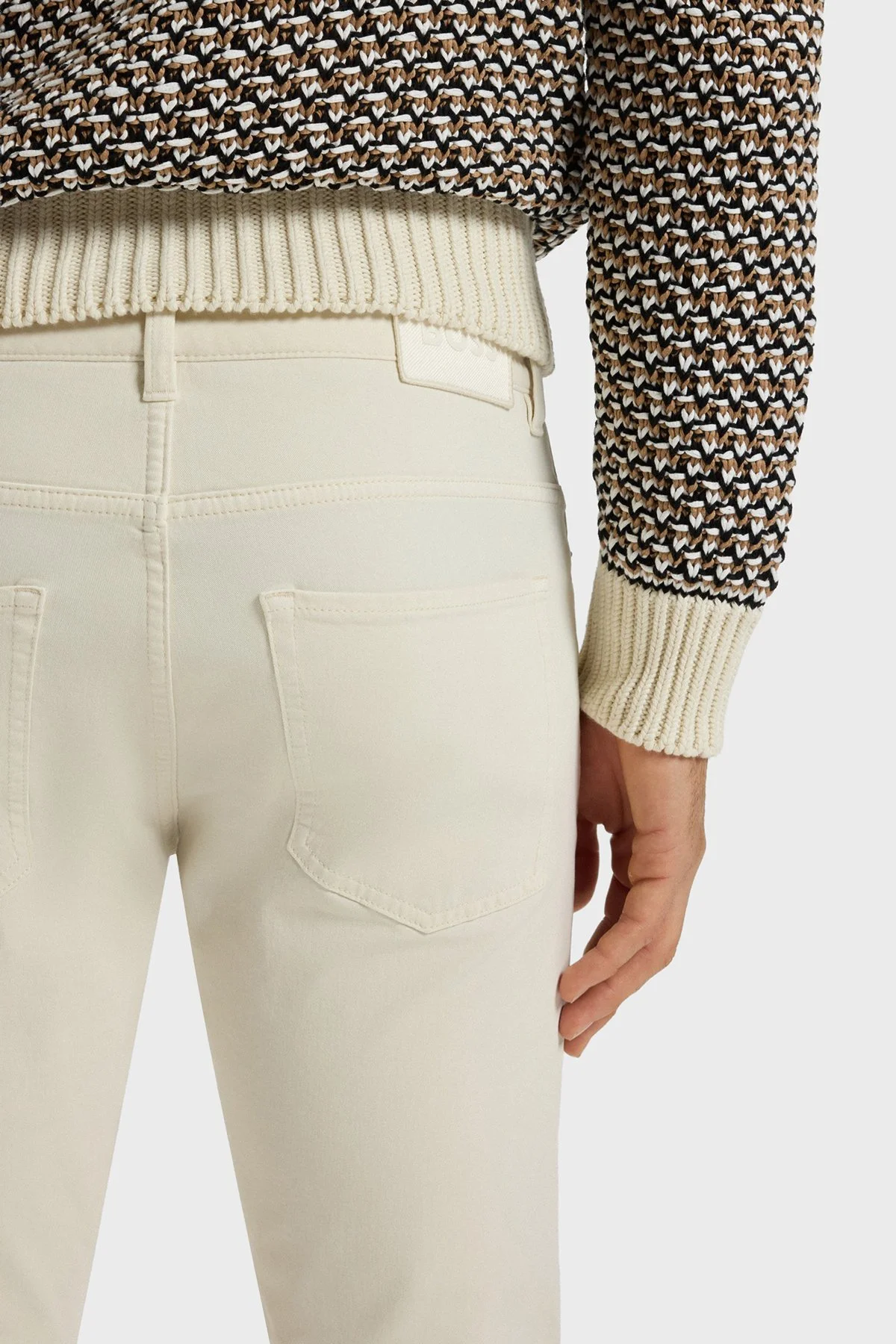 Boss Pamuklu Slim Fit Normal Bel Daralan Paça Gabardin Erkek Pantolon 50543883 131 BEJ - 4