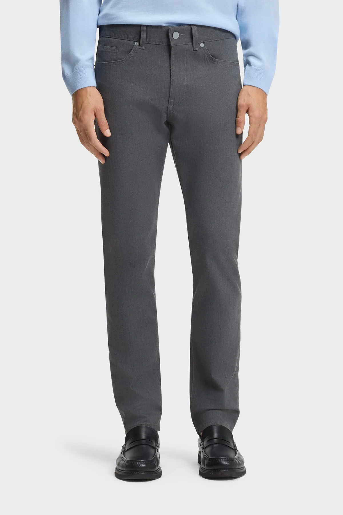 Boss Pamuklu Slim Fit Normal Bel Düz Paça Erkek Pantolon 50551419 047 GRİ - 1