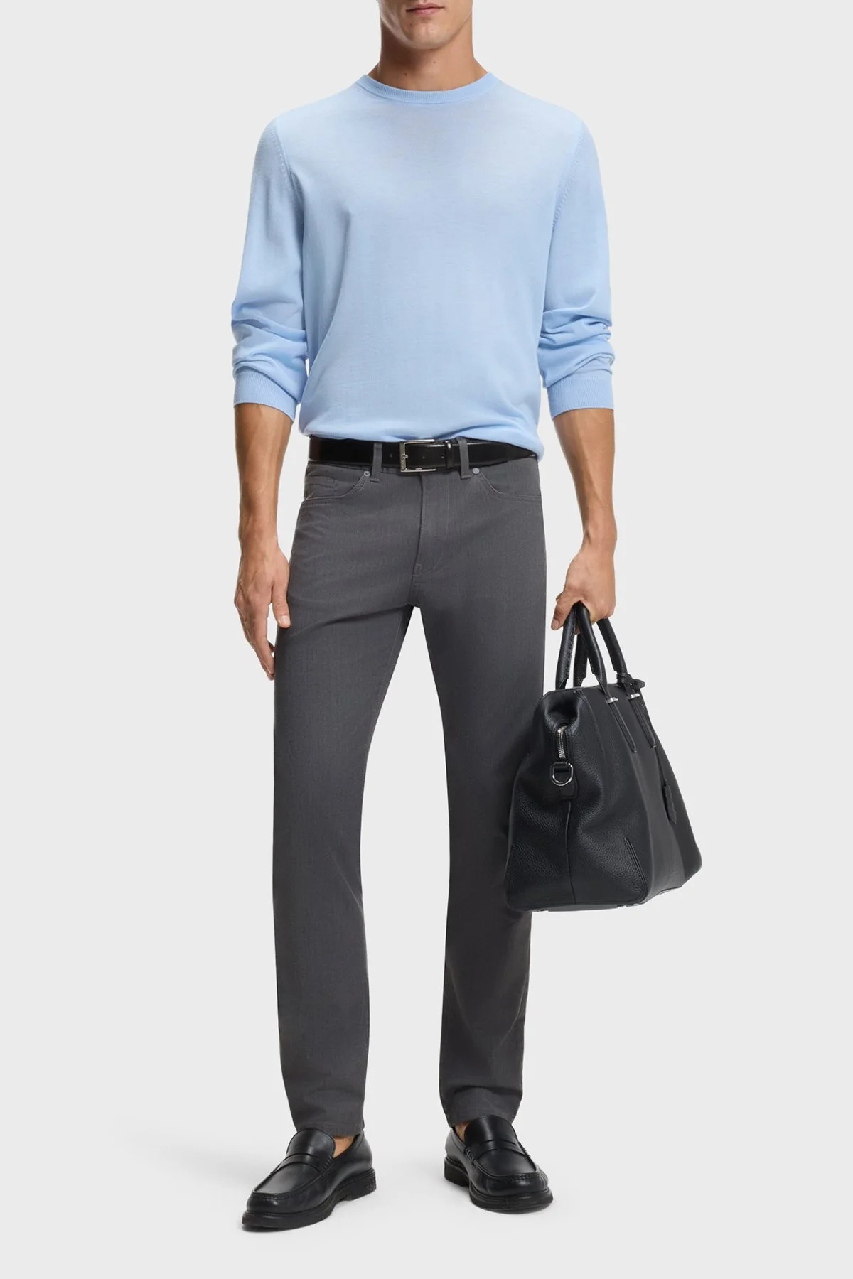 Boss Pamuklu Slim Fit Normal Bel Düz Paça Erkek Pantolon 50551419 047 GRİ - 2