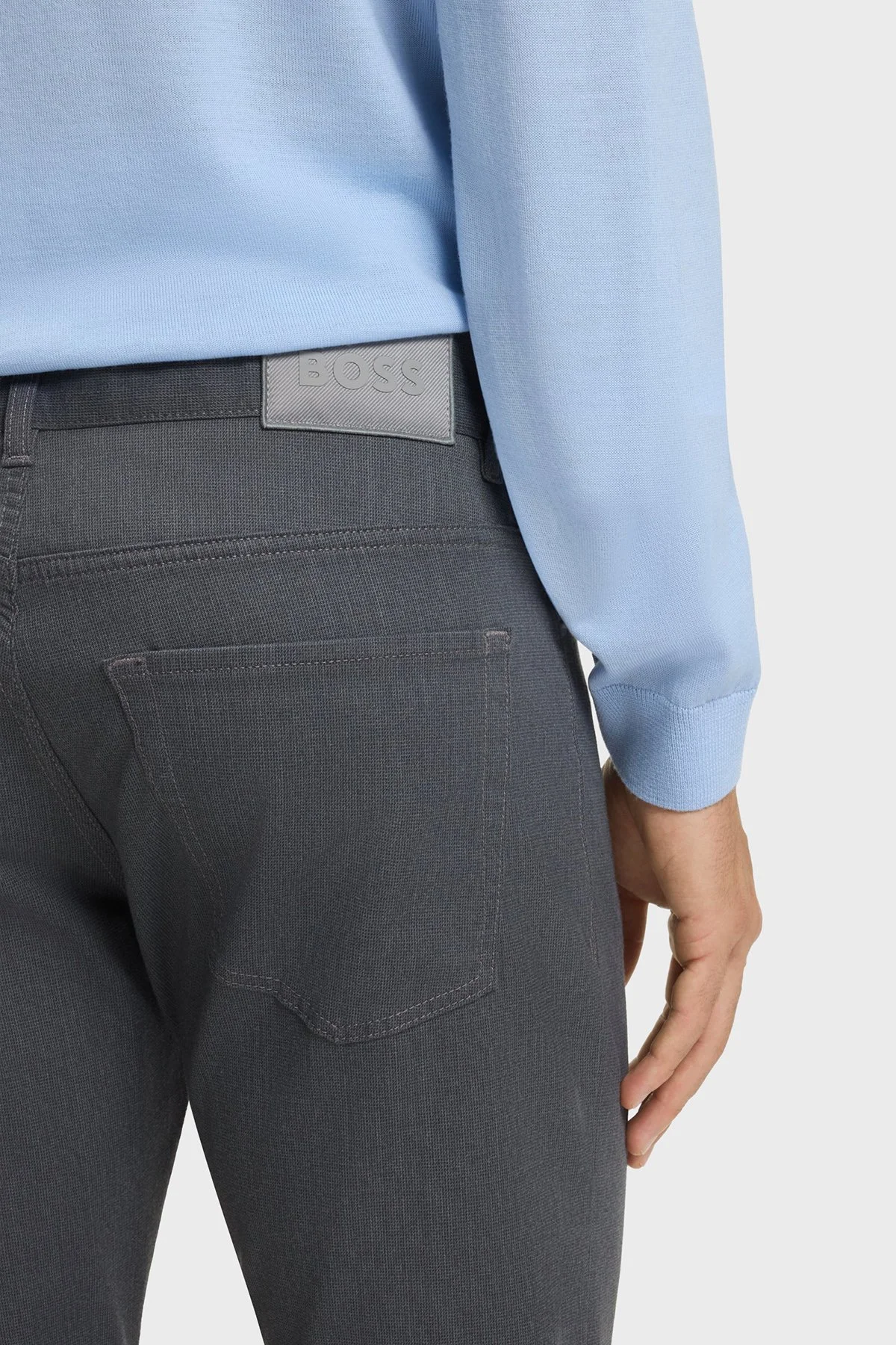 Boss Pamuklu Slim Fit Normal Bel Düz Paça Erkek Pantolon 50551419 047 GRİ - 4