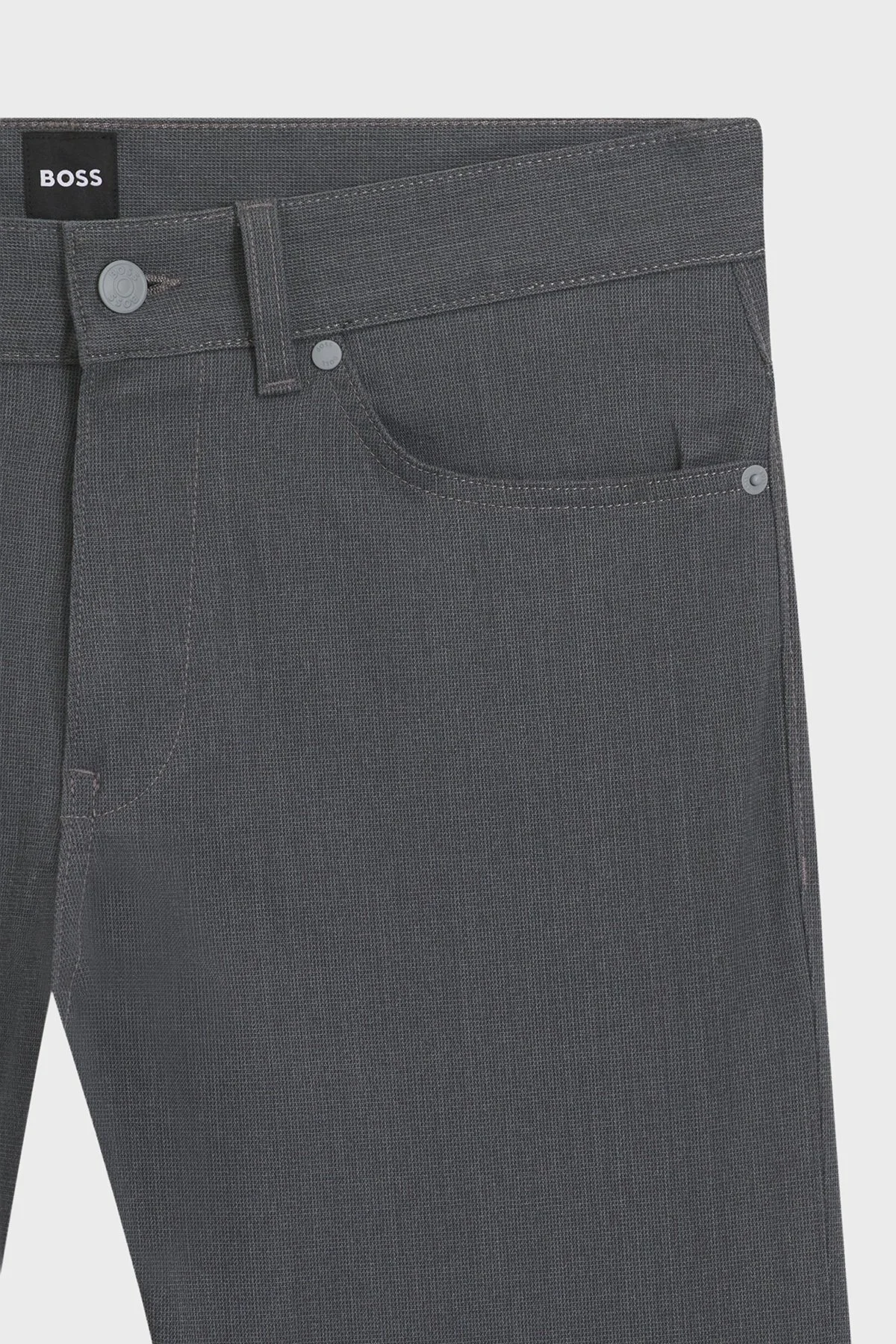 Boss Pamuklu Slim Fit Normal Bel Düz Paça Erkek Pantolon 50551419 047 GRİ - 6