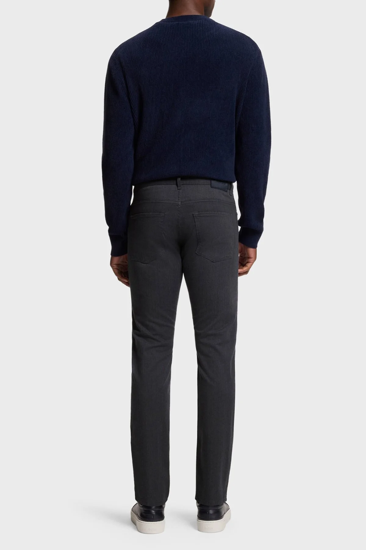 Boss Pamuklu Slim Fit Normal Bel Düz Paça Pantolon Erkek Kot Pantolon 50551419 404 LACİVERT - 3