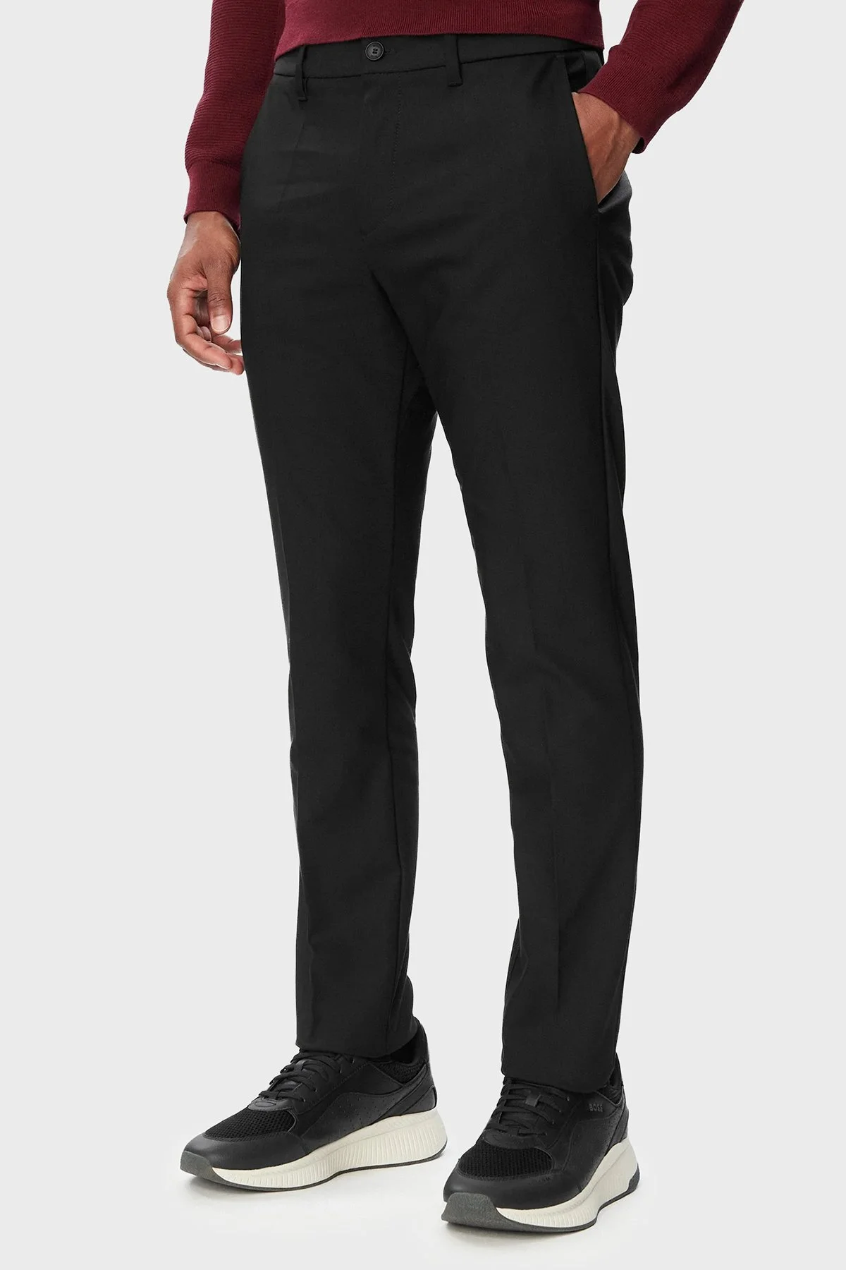 Boss Pamuklu Slim Fit Normal Bel Düz Paça Erkek Pantolon 50569813 001 Siyah - 1