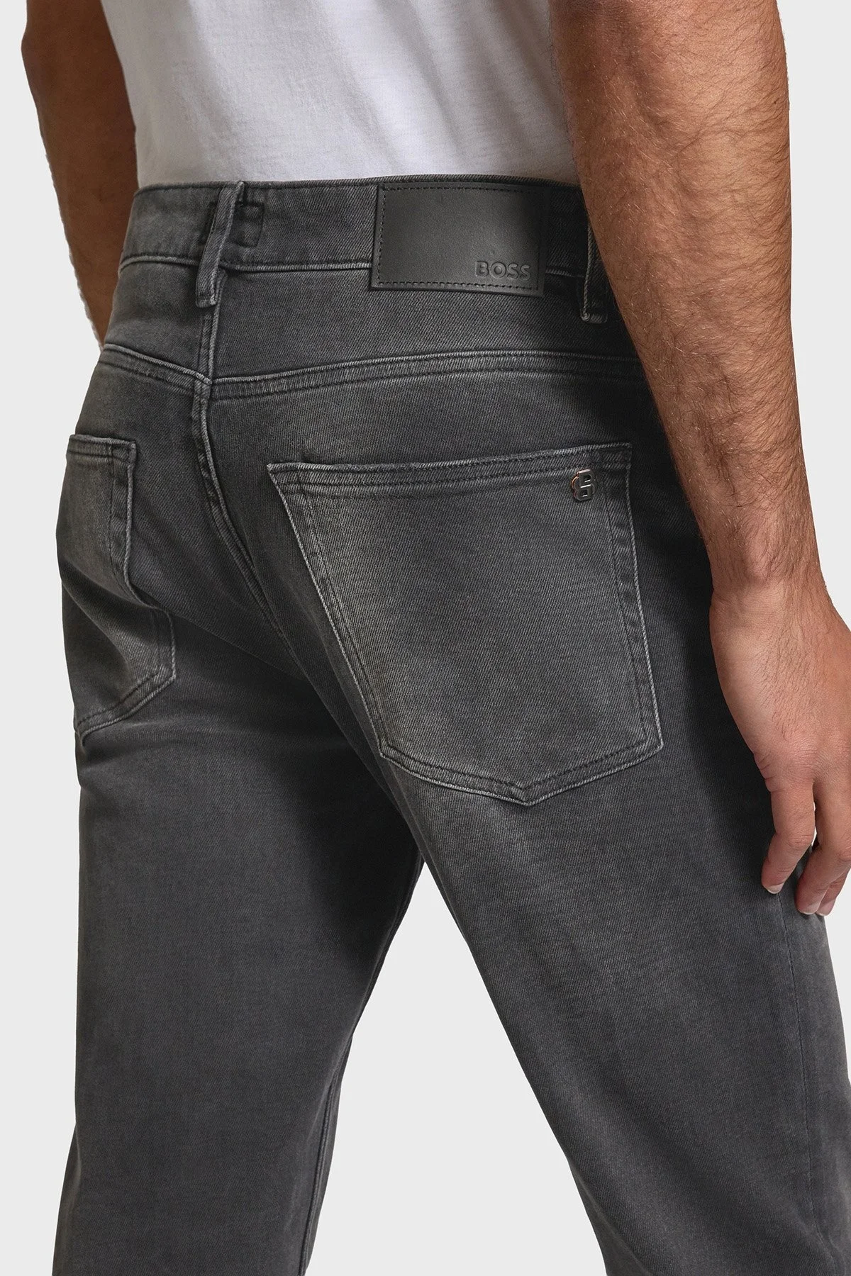 Boss Pamuklu Slim Fit Normal Bel Düz Paça Jeans Erkek Kot Pantolon 50544636 010 SİYAH - 4