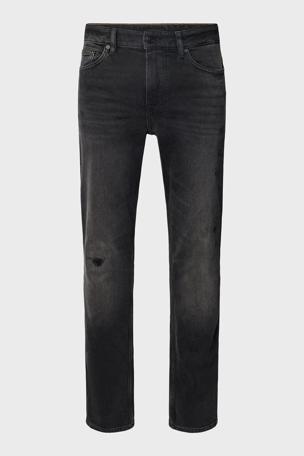 Boss Pamuklu Slim Fit Normal Bel Düz Paça Jeans Erkek Kot Pantolon 50544636 010 SİYAH - 5