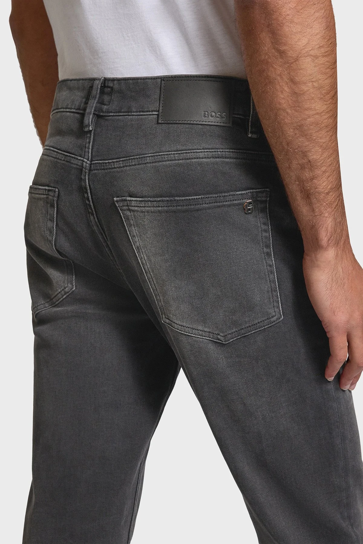 Boss Pamuklu Slim Fit Normal Bel Düz Paça Jeans Erkek Kot Pantolon 50544636 010 SİYAH - 4