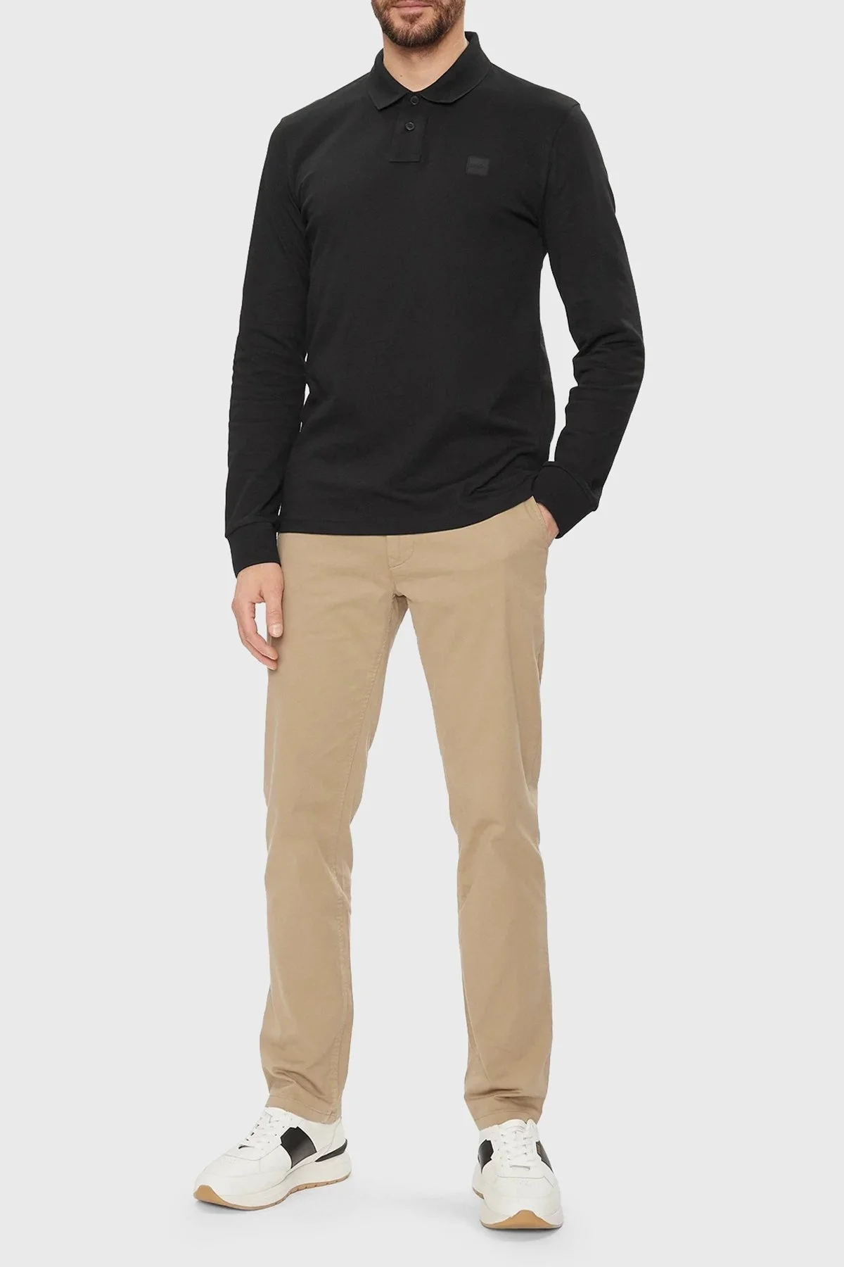 Boss Pamuklu Slim Fit Polo Yaka Erkek Sweat 50507704 001 SİYAH - 3