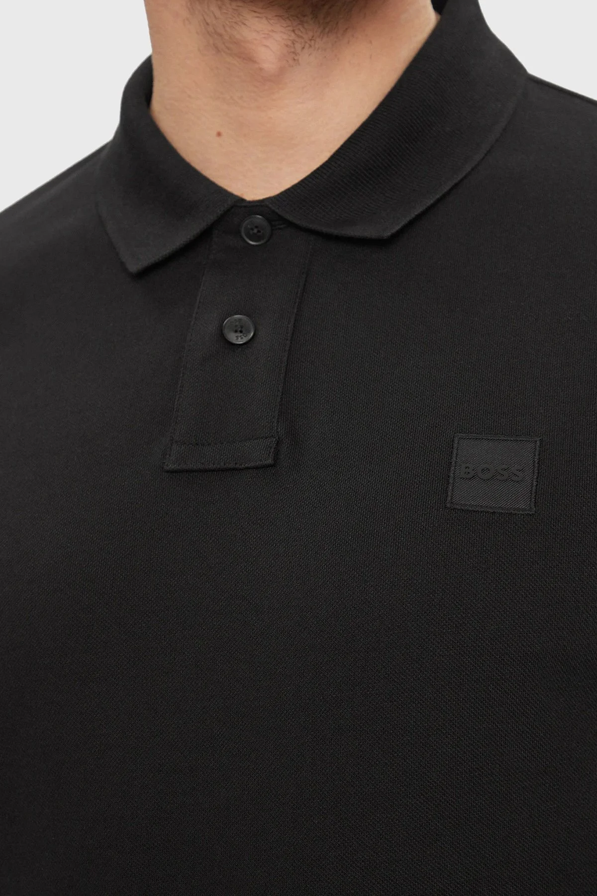 Boss Pamuklu Slim Fit Polo Yaka Erkek Sweat 50507704 001 SİYAH - 4