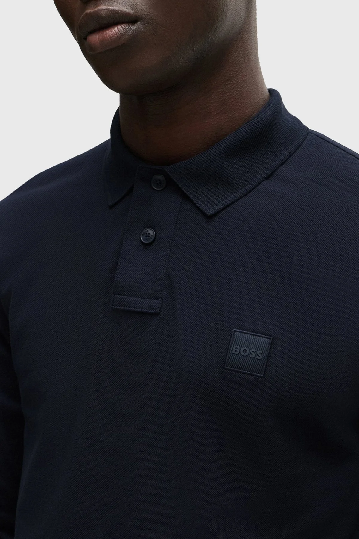 Boss Pamuklu Slim Fit Polo Yaka Erkek Sweat 50507704 404 LACİVERT - 4