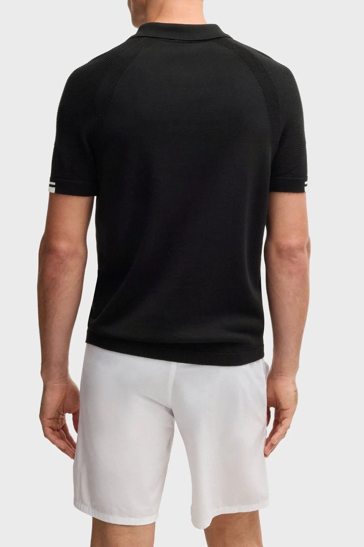 Boss Pamuklu Slim Fit Yarım Fermuarlı Erkek Polo Yaka T Shirt 50537146 002 SİYAH - 8