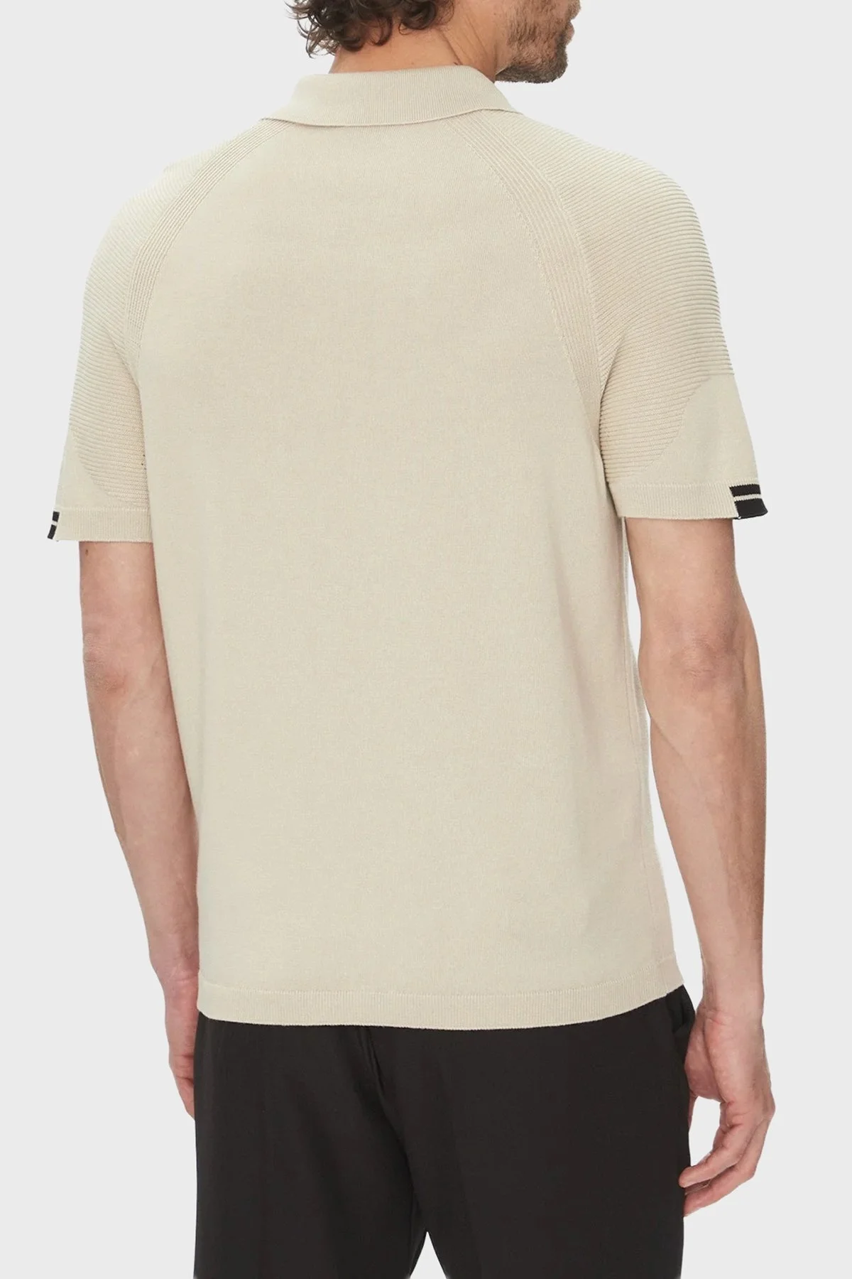 Boss Pamuklu Slim Fit Yarım Fermuarlı Erkek Polo Yaka T Shirt 50537146 284 BEJ - 8