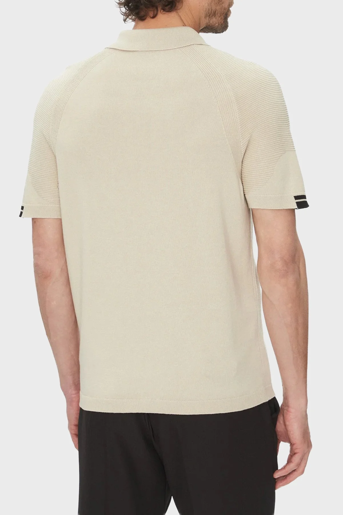 Boss Pamuklu Slim Fit Yarım Fermuarlı Erkek Polo Yaka T Shirt 50537146 284 BEJ - 3