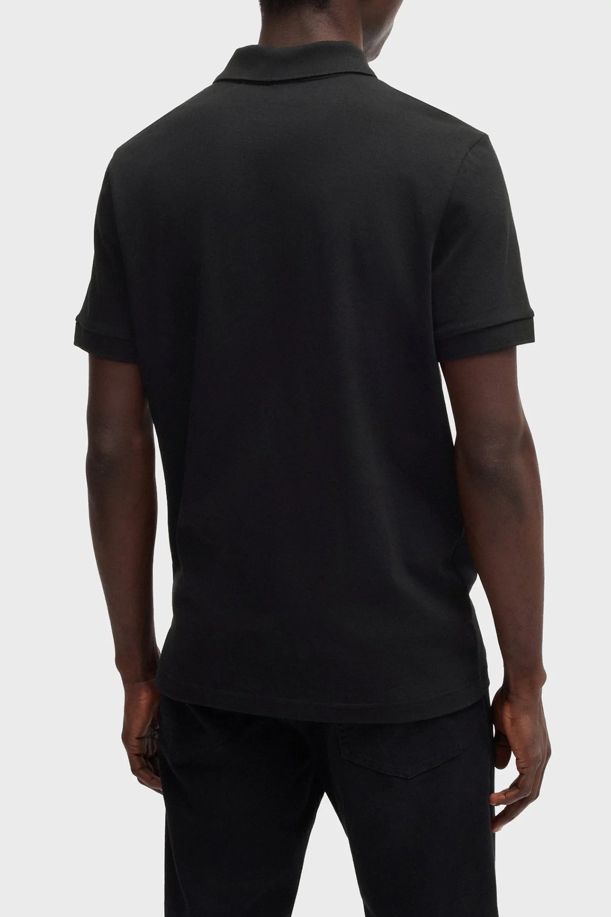 Boss Pamuklu Slim Fit Yarım Fermuarlı Erkek Polo Yaka T Shirt 50537507 001 SİYAH - 3