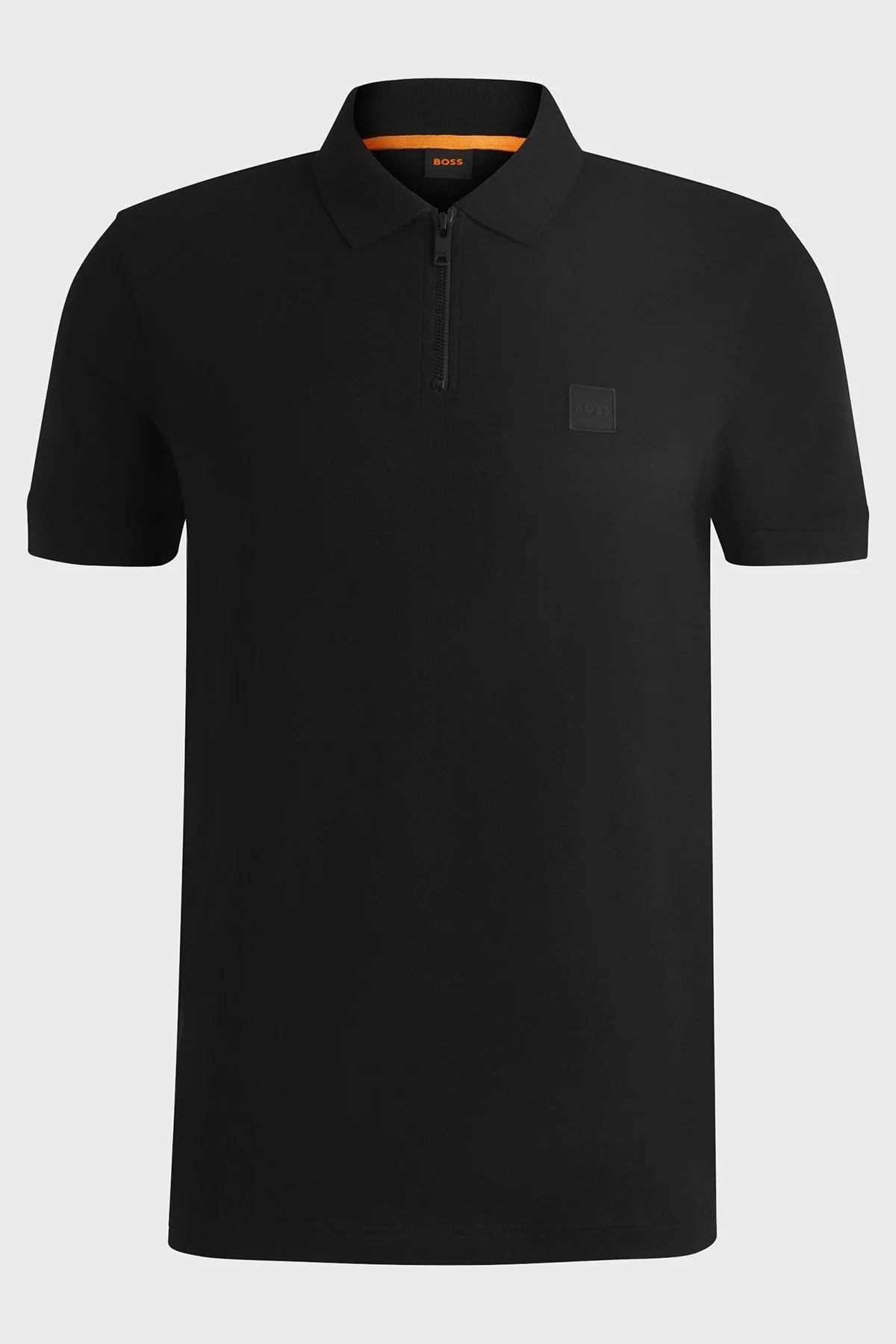 Boss Pamuklu Slim Fit Yarım Fermuarlı Erkek Polo Yaka T Shirt 50537507 001 SİYAH - 5