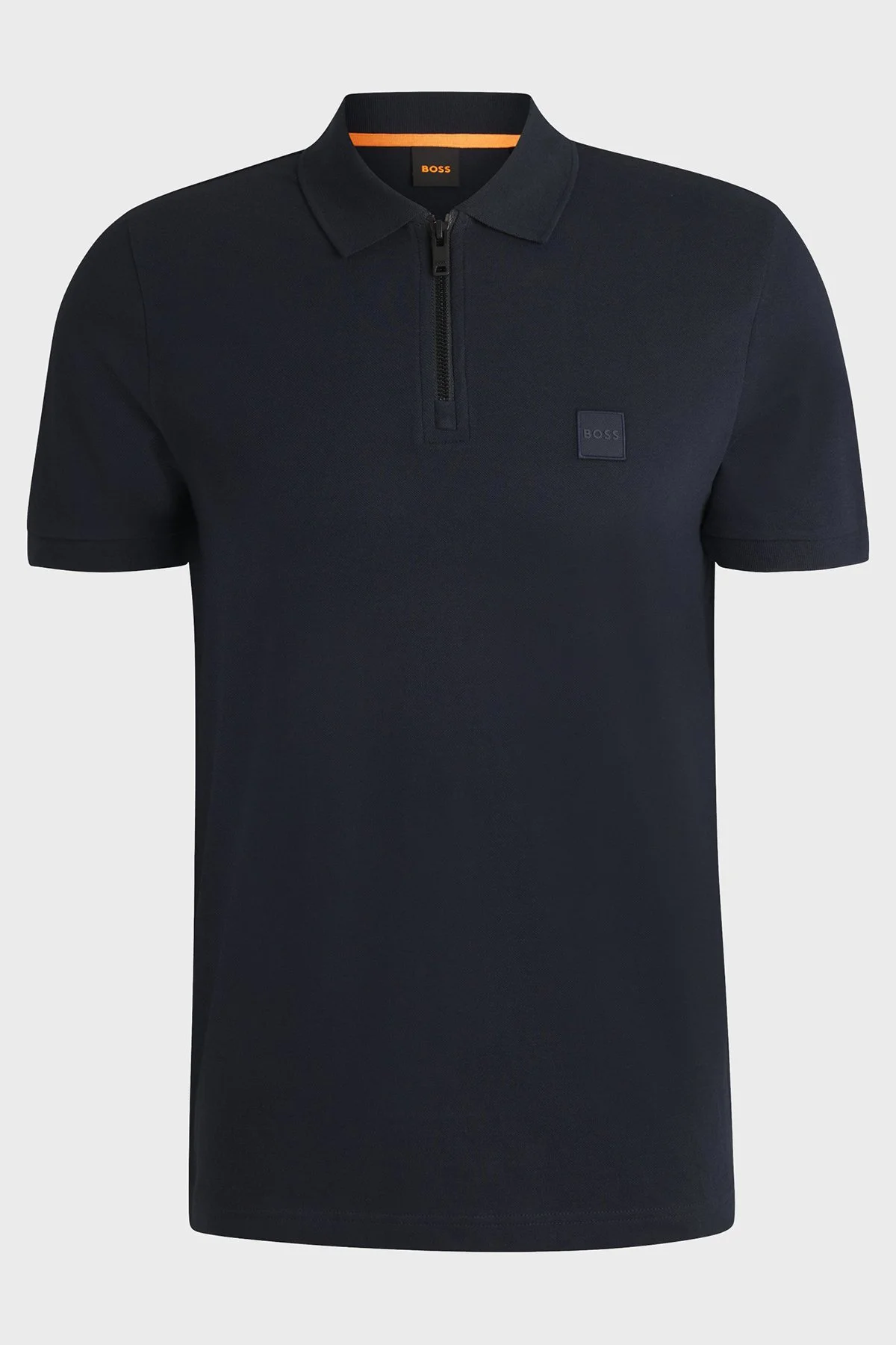 Boss Pamuklu Slim Fit Yarım Fermuarlı Erkek Polo Yaka T Shirt 50537507 404 LACİVERT - 5