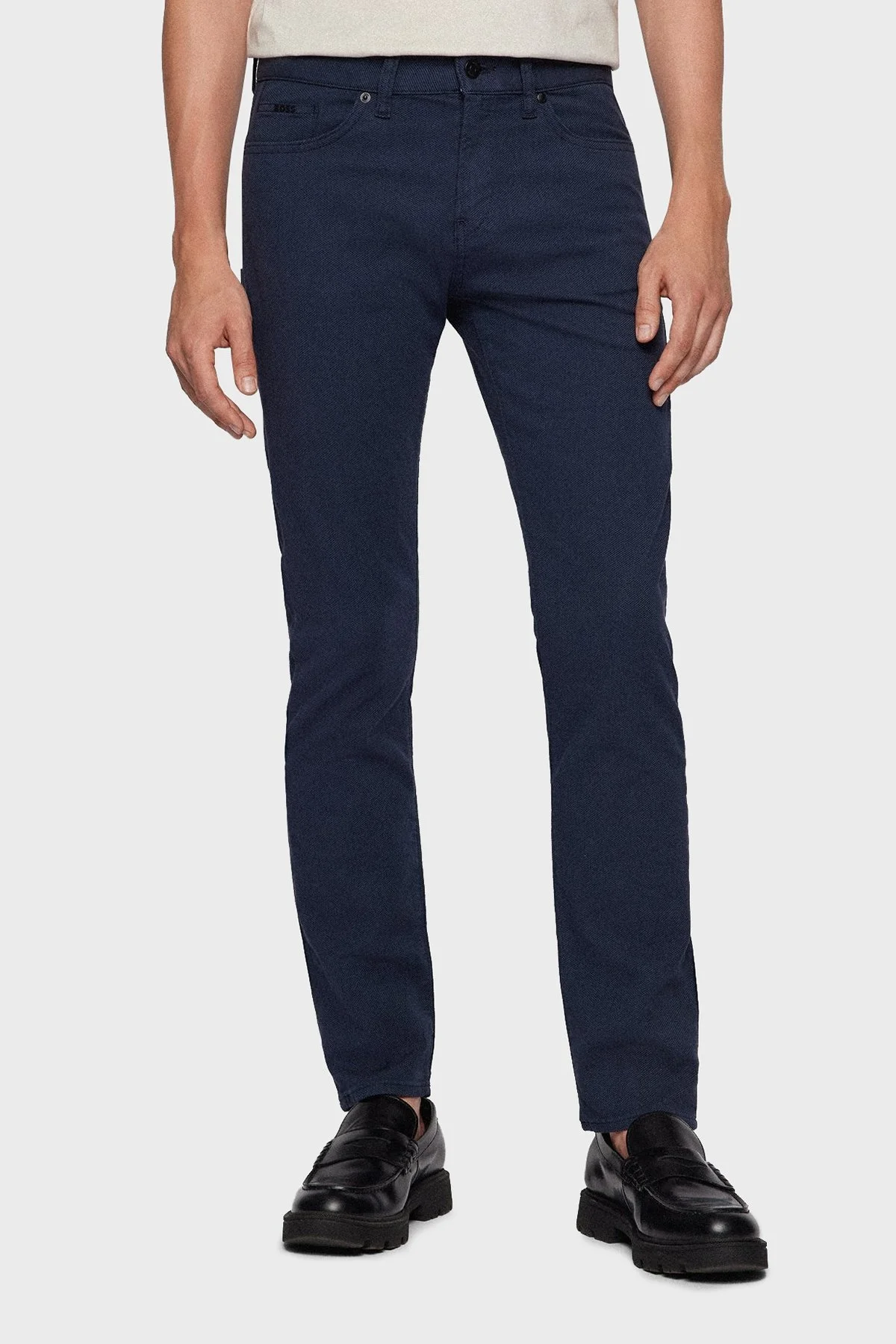 Boss Pamuklu Streç Normal Bel Slim Fit Erkek Pantolon 50472095 001 LACİVERT - 1
