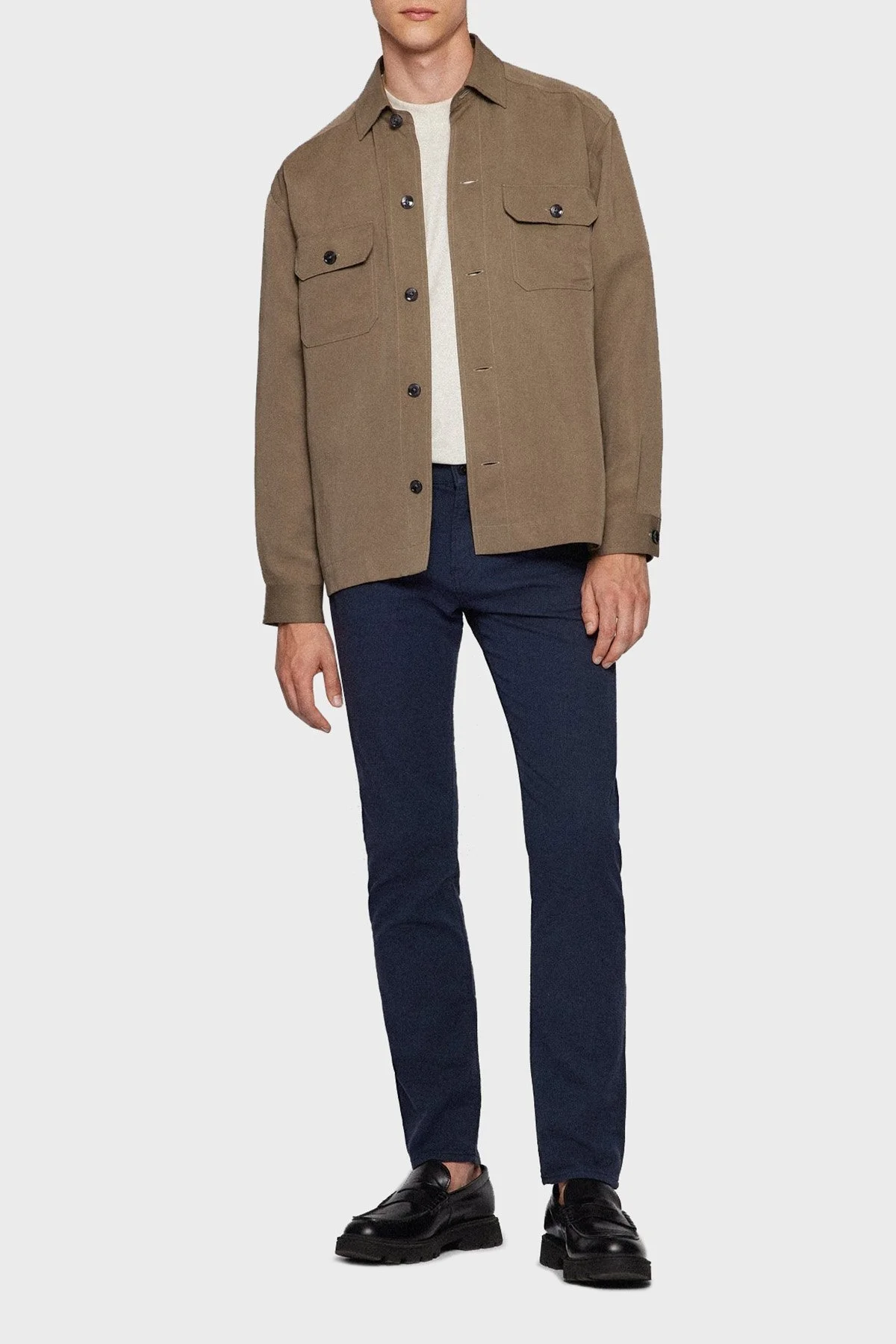 Boss Pamuklu Streç Normal Bel Slim Fit Erkek Pantolon 50472095 001 LACİVERT - 2