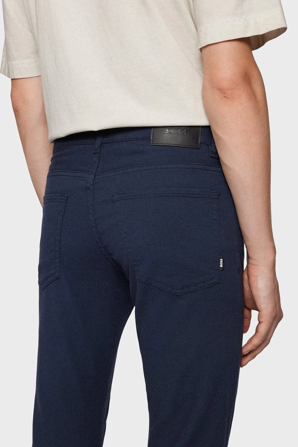 Boss Pamuklu Streç Normal Bel Slim Fit Erkek Pantolon 50472095 001 LACİVERT - 4