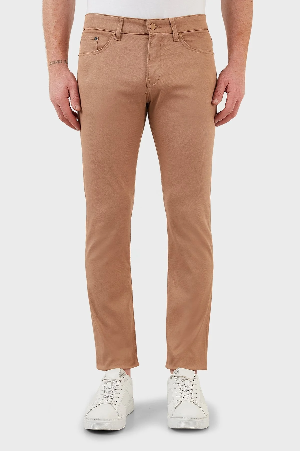 Boss Pamuklu Streç Normal Bel Slim Fit Jeans Erkek Kot Pantolon 50471115 260 BEJ - 2