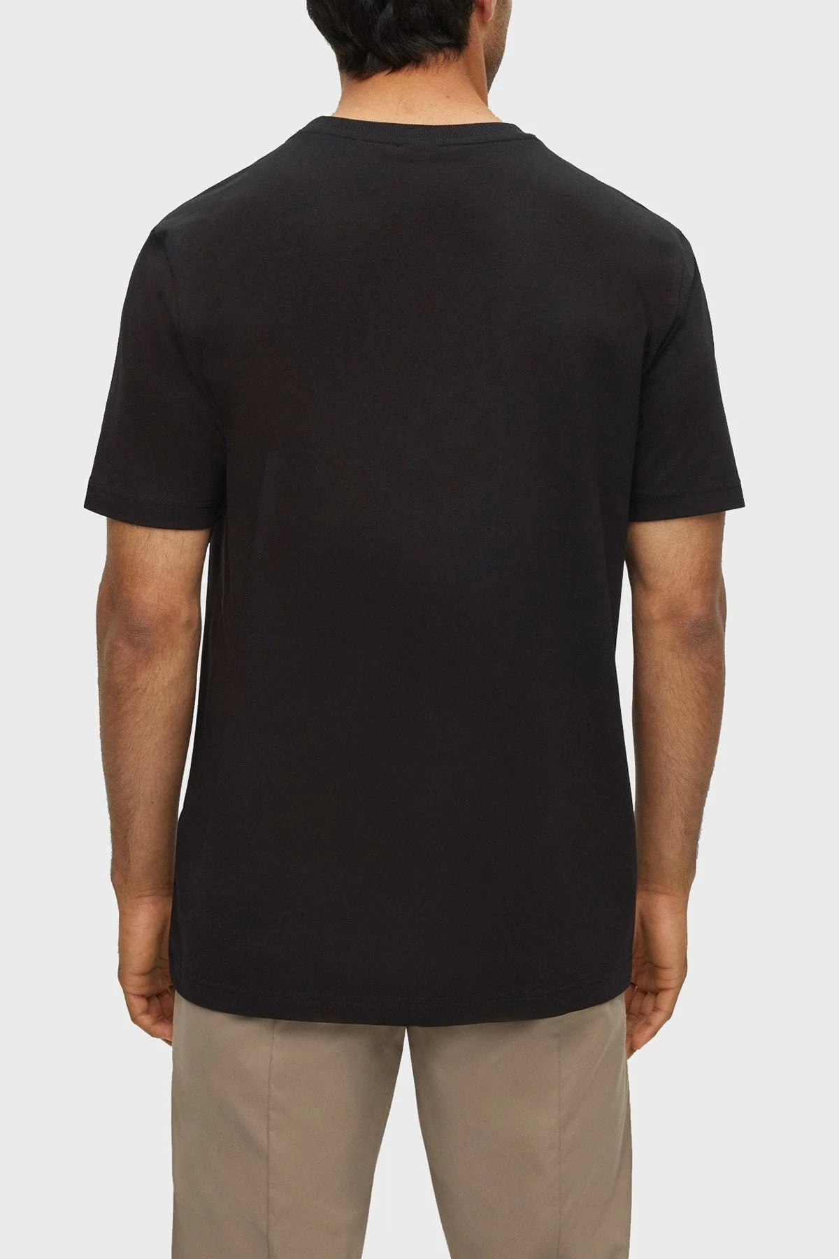 Boss Pamuklu Streç Regular Fit Bisiklet Yaka Erkek T Shirt 50474232 001 SİYAH - 3